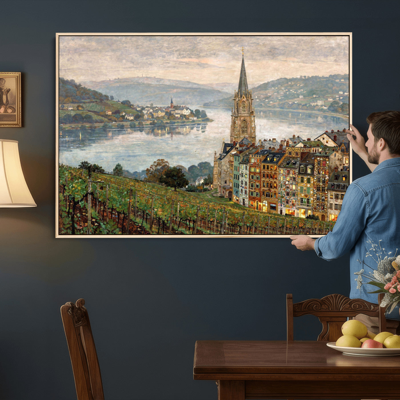 62626662-MGV-CV-36X24 - Mosel City Mosel River by Nicolai Astudin Wall Art Canvas Print