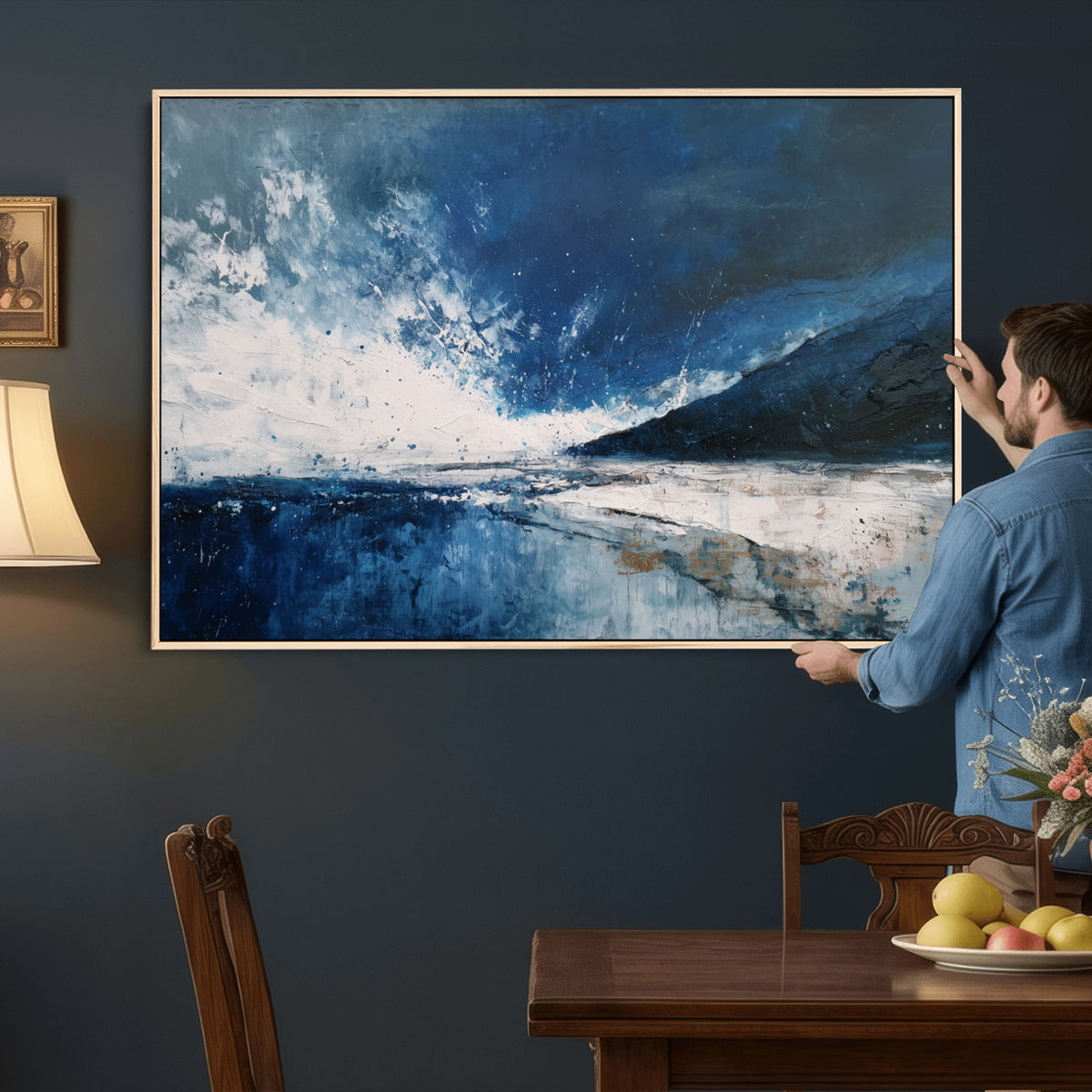76136620-MGV-CV-36X24 - Extra Large Abstract Wall Art Canvas Print