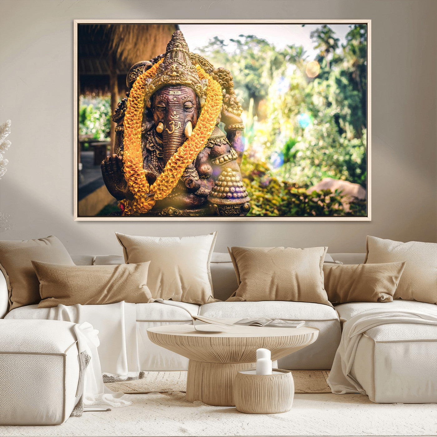 -Hinduism Statue Wall Art Canvas Print