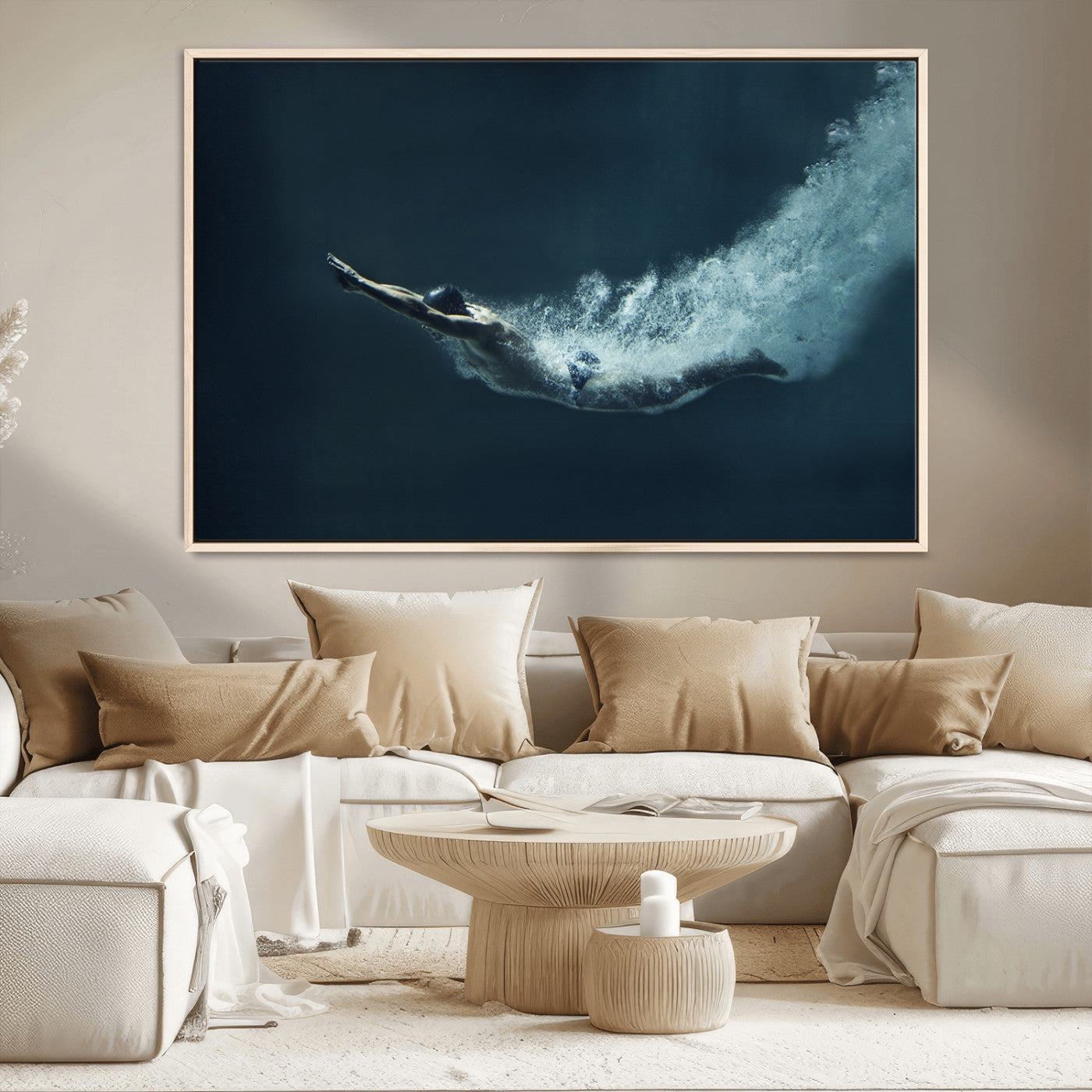 48463-MGV-CV-36X24-Swimmer Wall Art Canvas Print