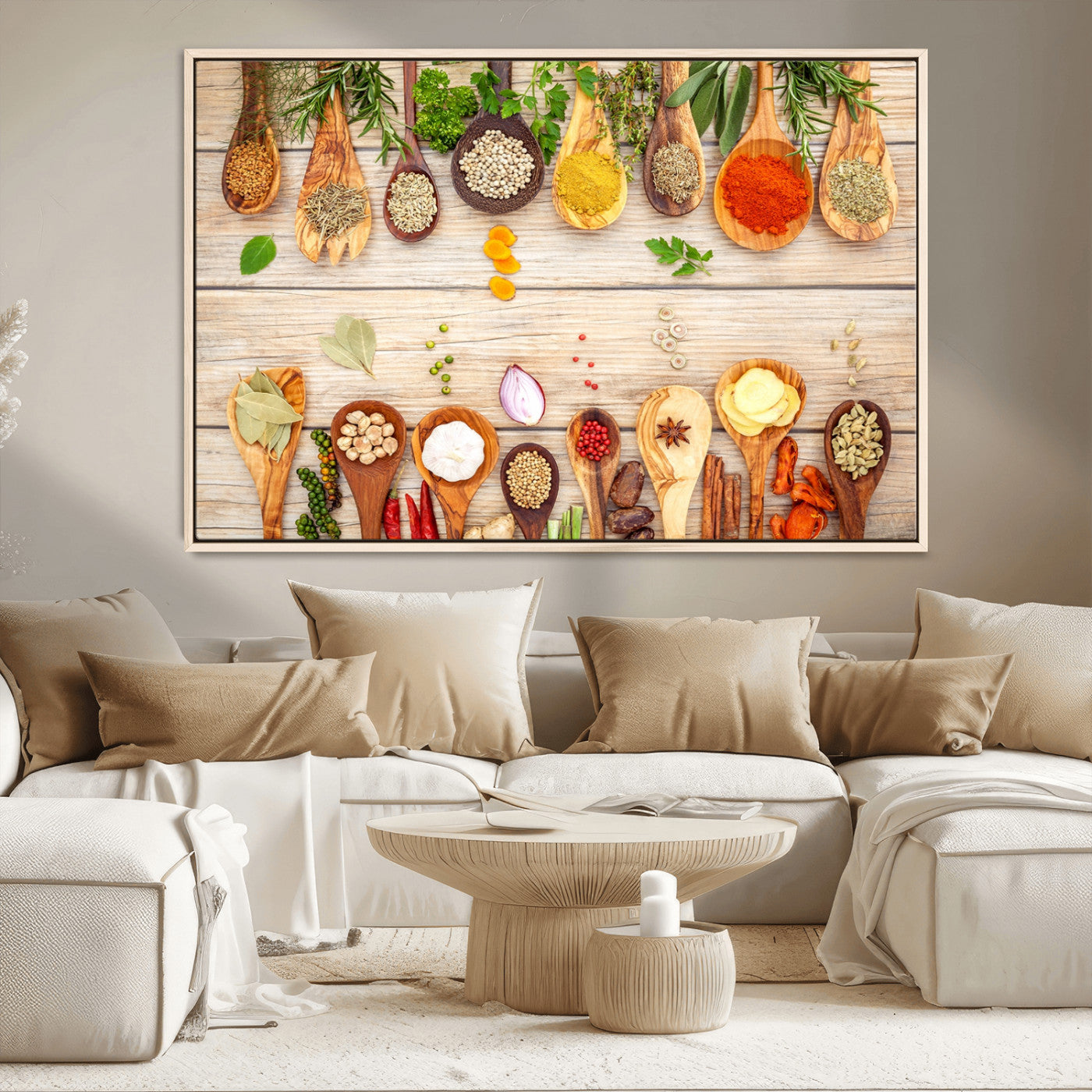 29667-MGV-FC-36X24_Natural-Kitchen Spice on the Table Wall Art, Kitchen Spice Wall Art Canvas Print
