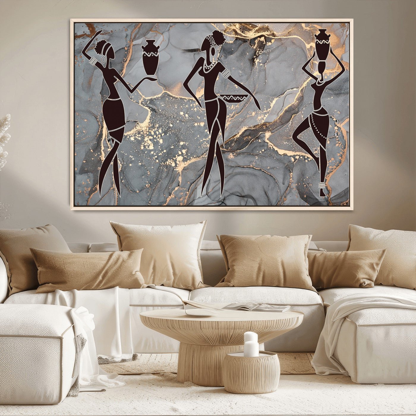 25097-MGV-FC-36X24_Natural-Abstract African Womens Art Canvas Print