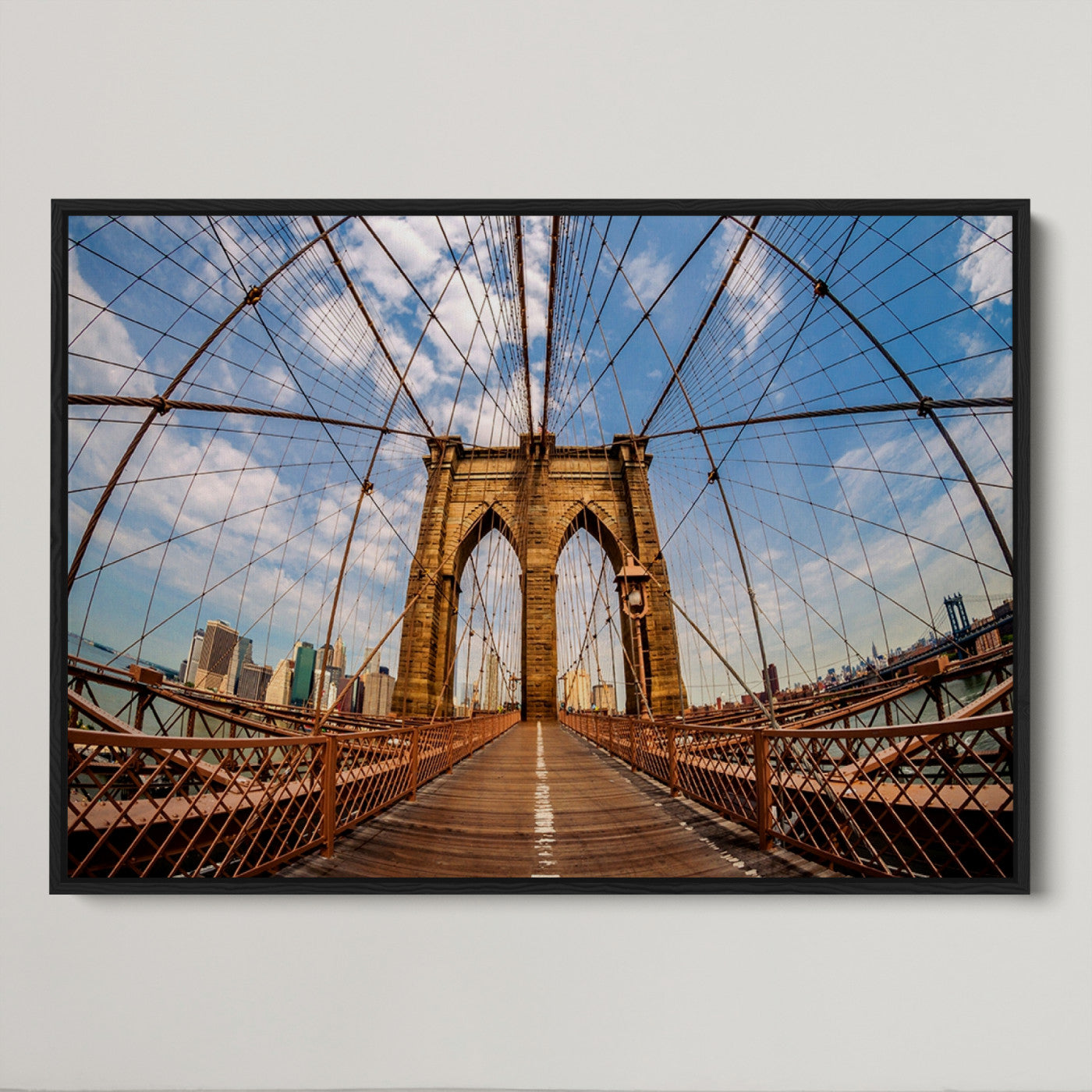 -Brooklyn Bridge Manhattan Wall Art Canvas Print