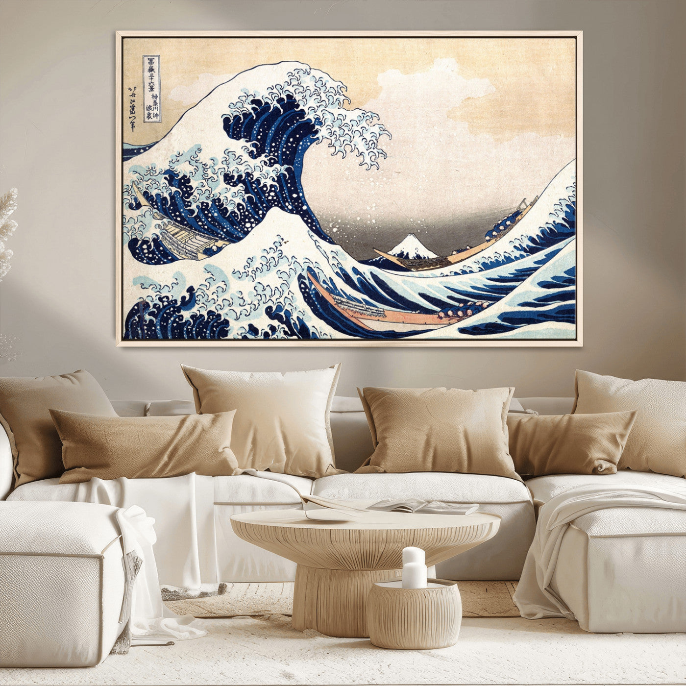 35635-MGV-CV-36X24-Wall Art Kanagawa Canvas Artwork Abstract Print