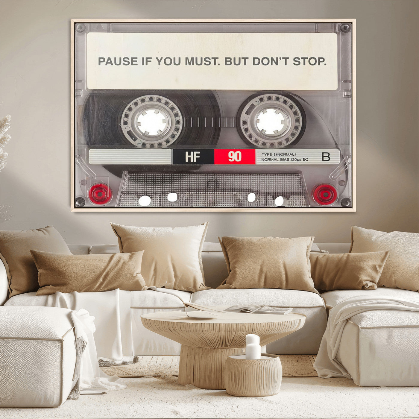 -Music Cassette Iconic Wall Art Canvas Print