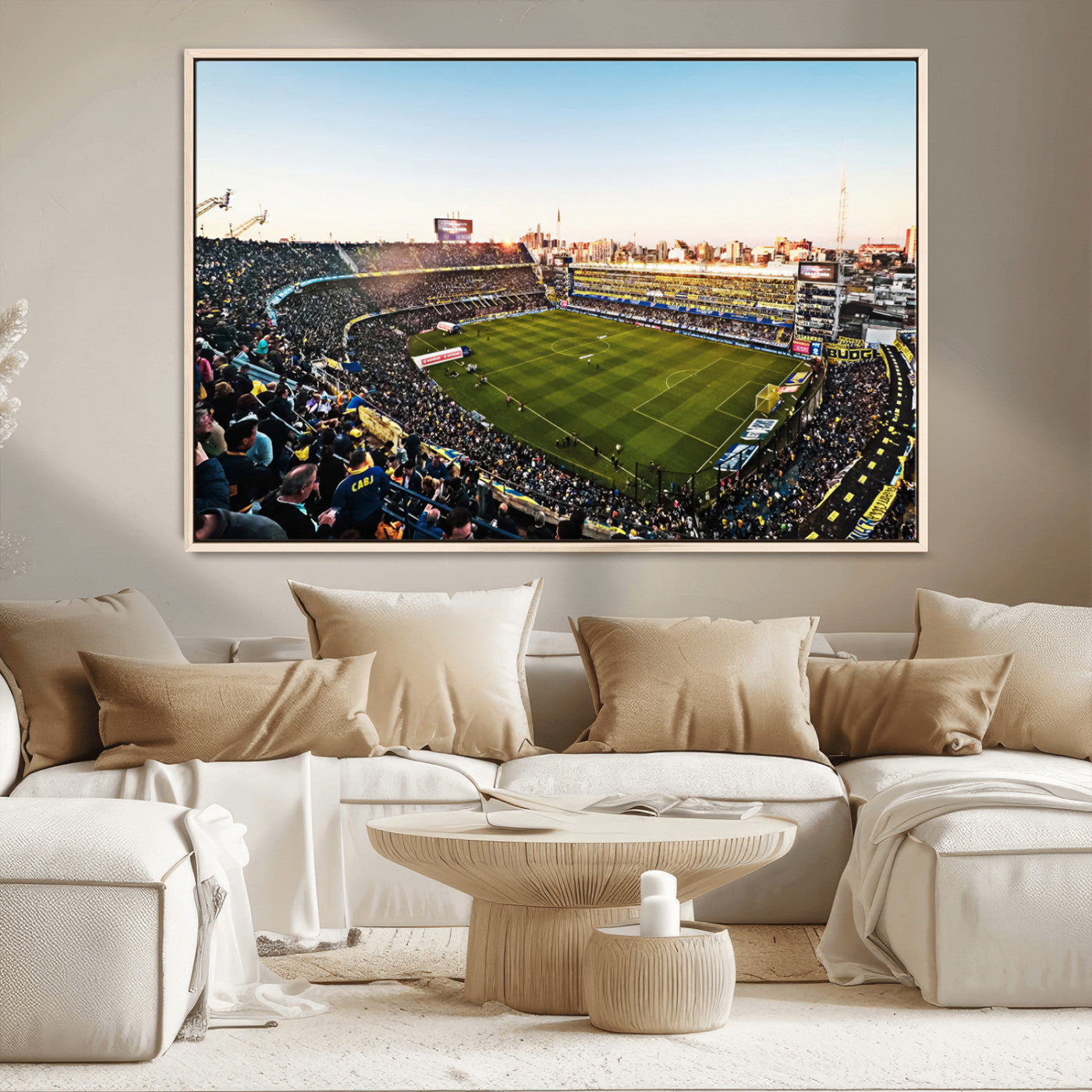 50105-MGV-CV-36X24-Boca Juniors Soccer Team Print - Buenos Aires Bombonera Stadium Wall Art Canvas Print