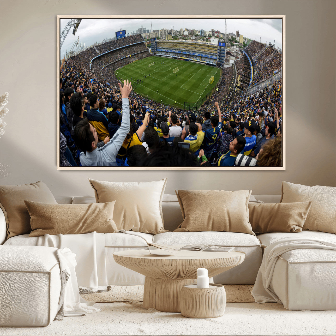 23173-MGV-CV-36X24-Boca Juniors Soccer Team Print - Buenos Aires Bombonera Stadium Wall Art Canvas Print