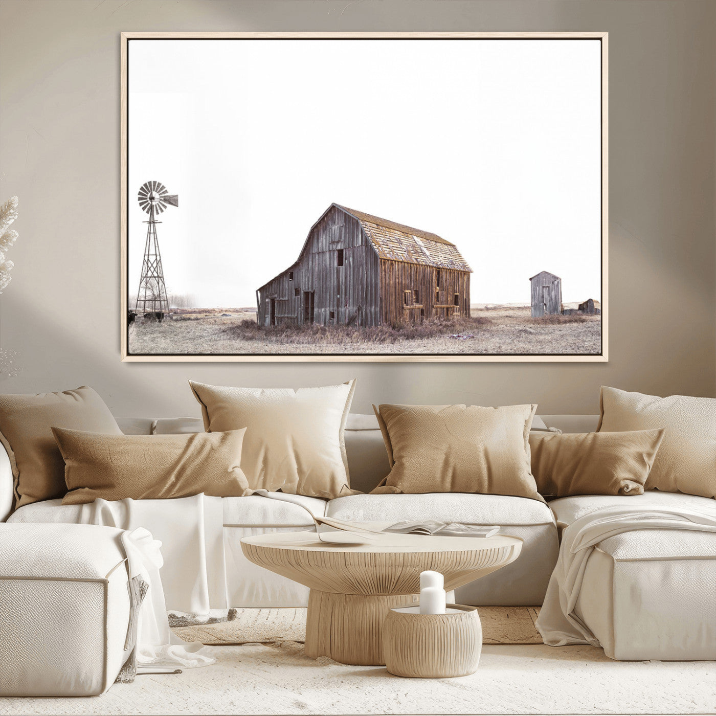 64560-MGV-CV-36X24-Farm Prints Set, Set of 6 Farmhouse Wall Art, Country House Decor