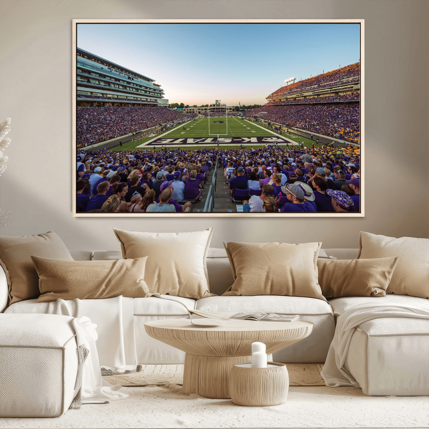 82792-MGV-CV-36X24-Kansas State University Wildcats Football Team Print - Manhattan Bill Snyder Family Football Stadium