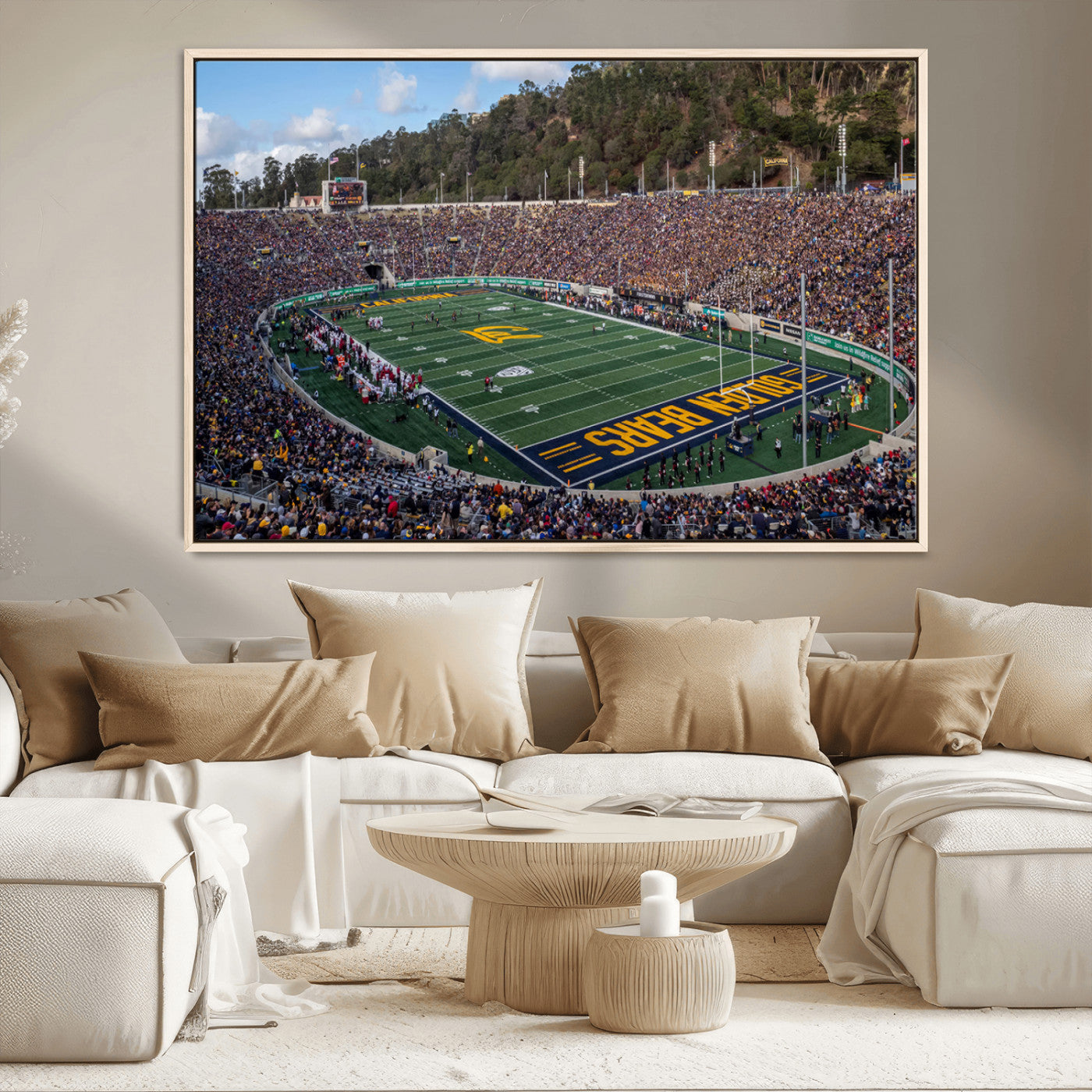 38054-MGV-CV-36X24-University of California Golden Bears Football Team Print - Berkeley California Memorial Stadium Art