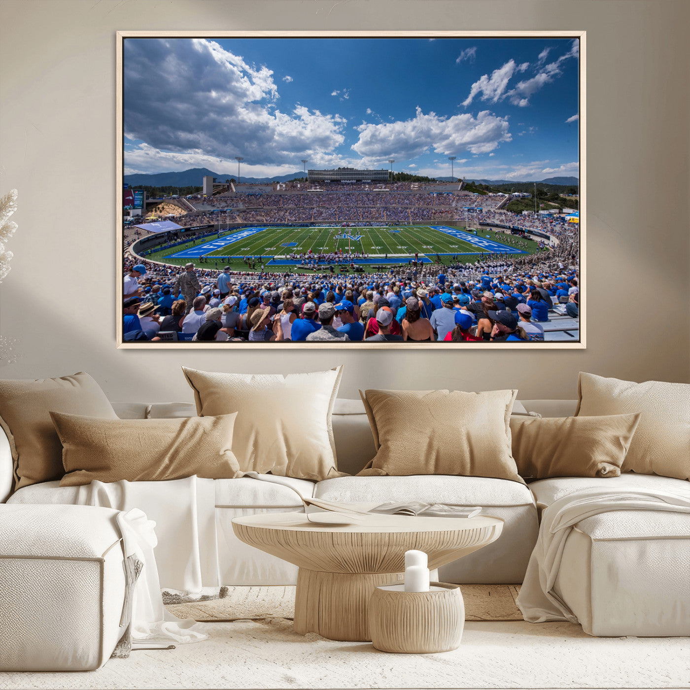 59281-MGV-CV-36X24-Air Force Falcons Football Team Print - Colorado Springs Falcon Stadium Wall Art Canvas Print