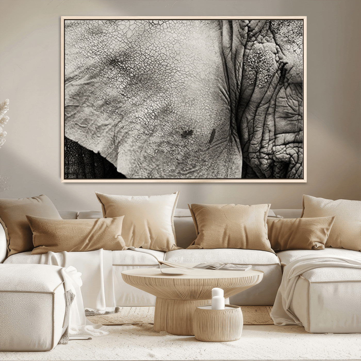 -Elephant Wall Art Canvas Print