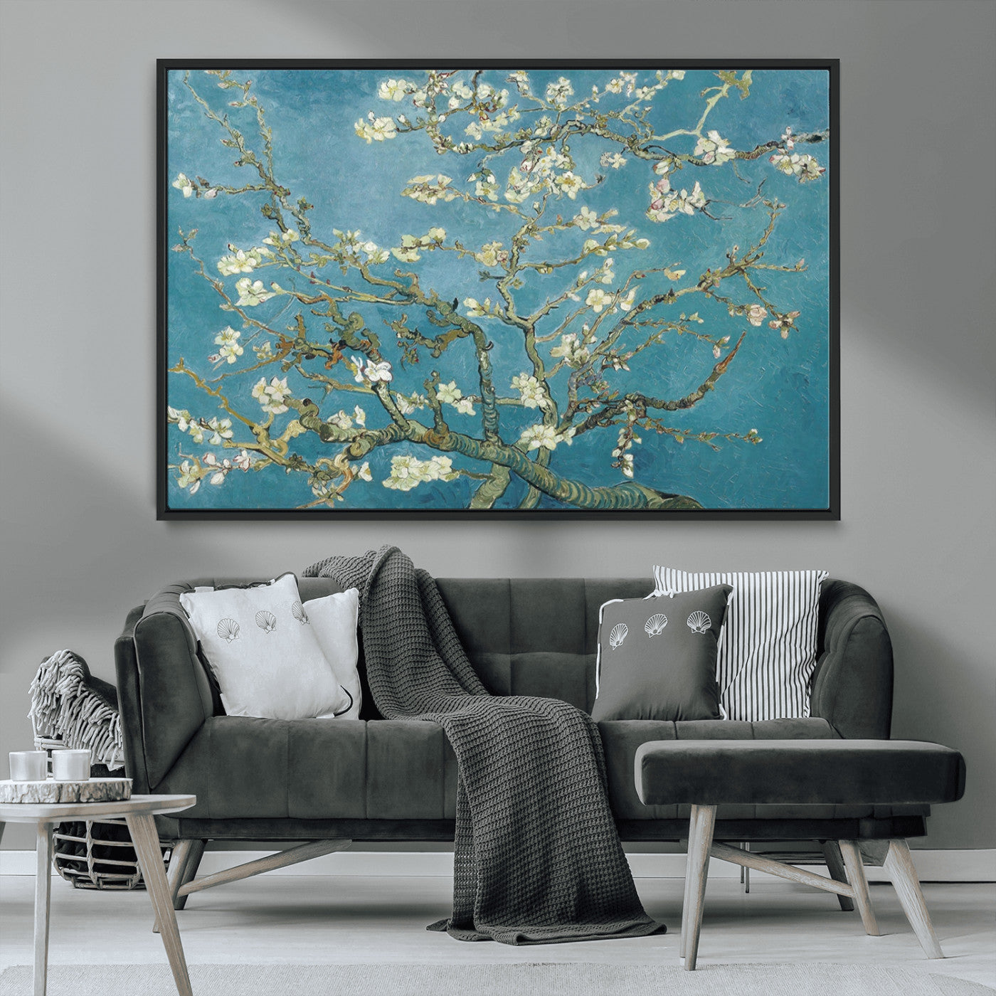 65607-MGV-CV-36X24-Vincent Van Gogh's Almond Blossom Abstract Wall Art Canvas, Van Gogh Almond Blossom Canvas Print