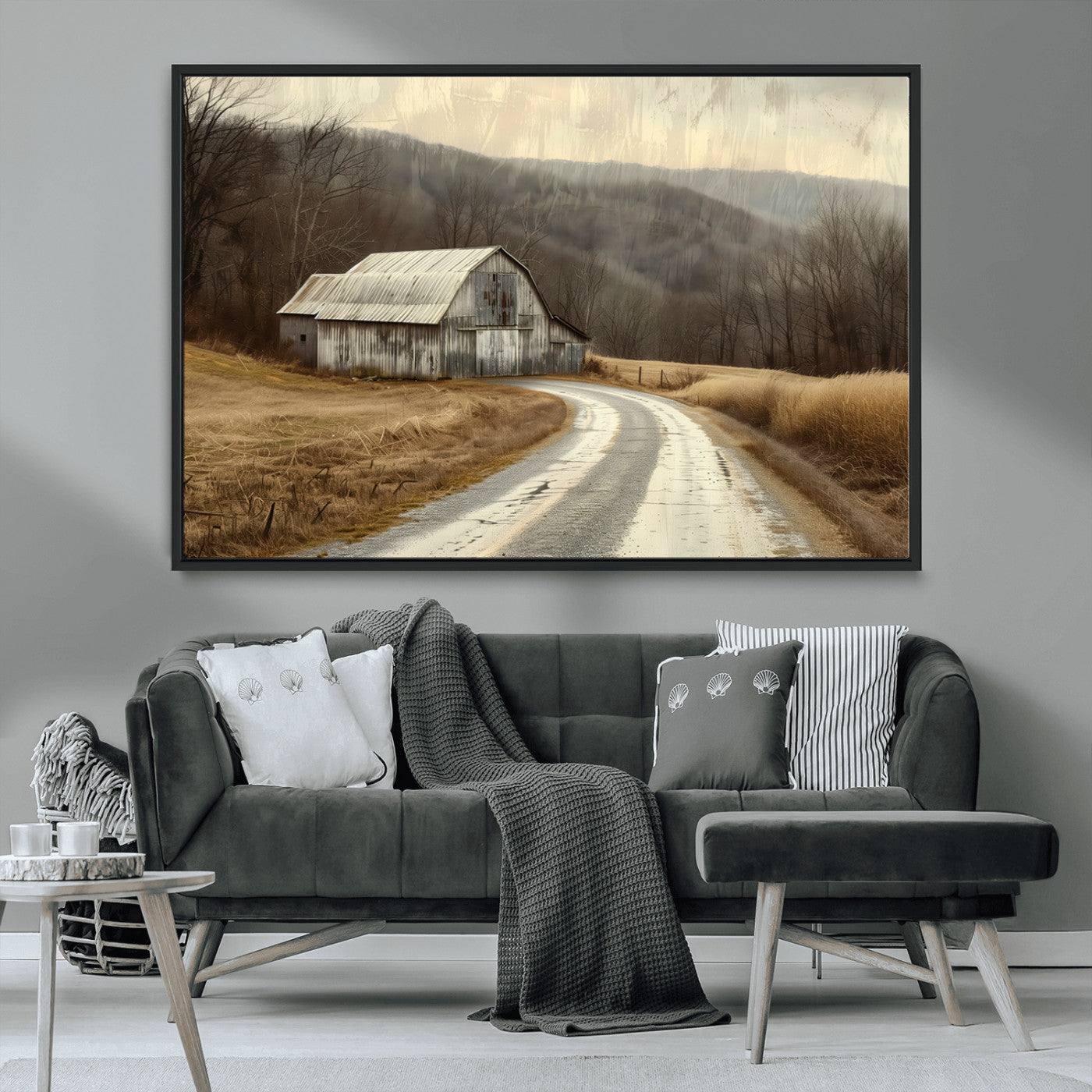 10376-MGV-CV-36X24-Vintage Barn for Farmhouse Wall Decor Canvas Print