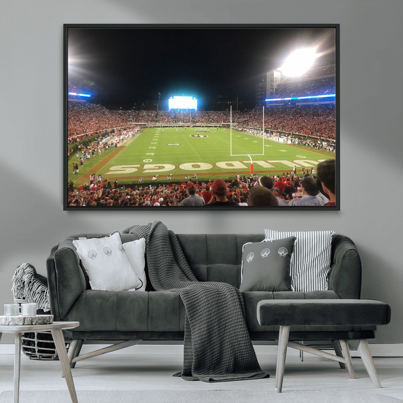 16230786-MGV-CV-36X24-Dooley Stadium Wall Art, Sports Arena Panoramic Canvas Print, Modern Stadium Landscape Artwork for Home, Office