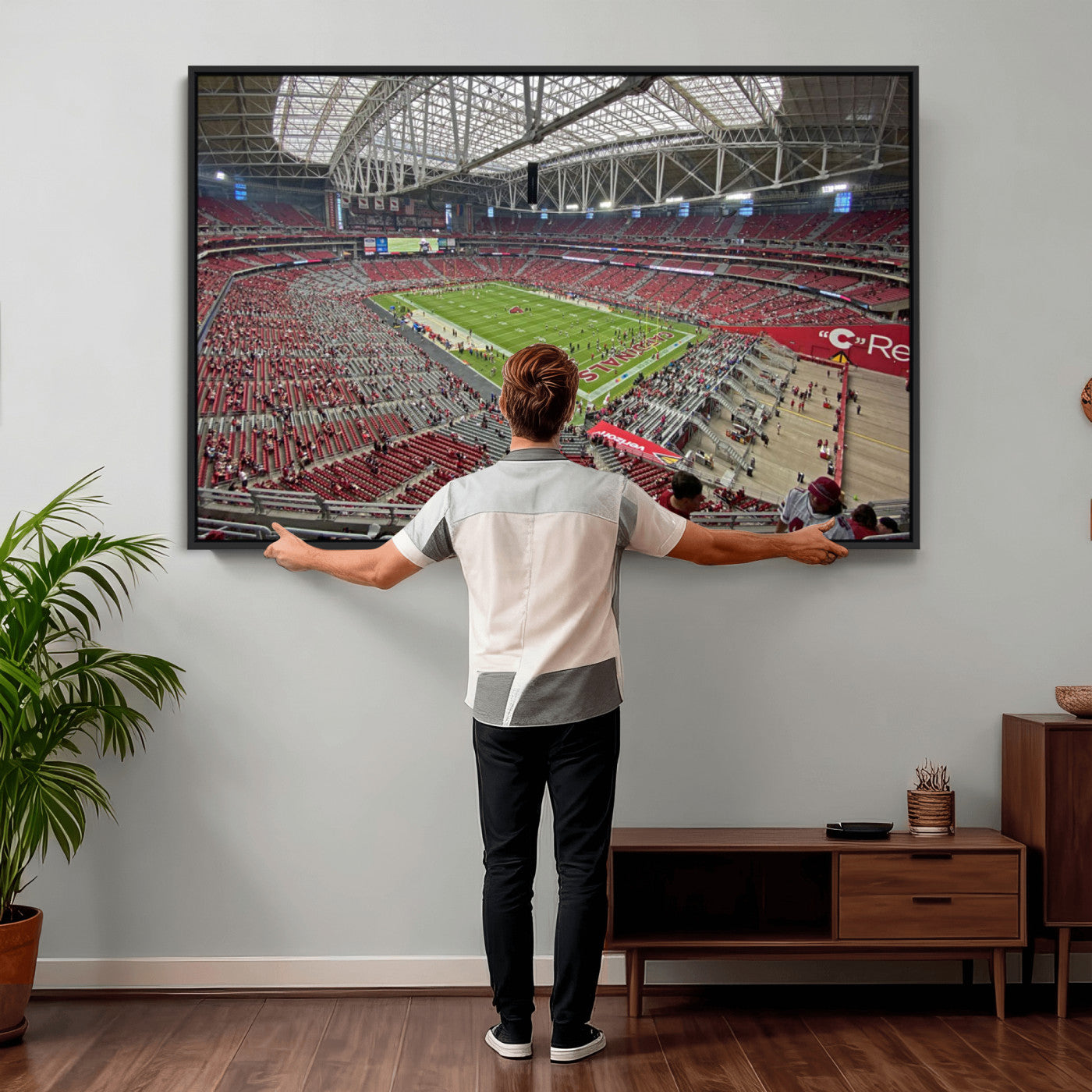 30579717-MGV-CV-36X24 - State Farm Stadium Canvas Wall Art, Arizona Cardinals Football Stadium Print, Glendale NFL Arena Panorama Artwork