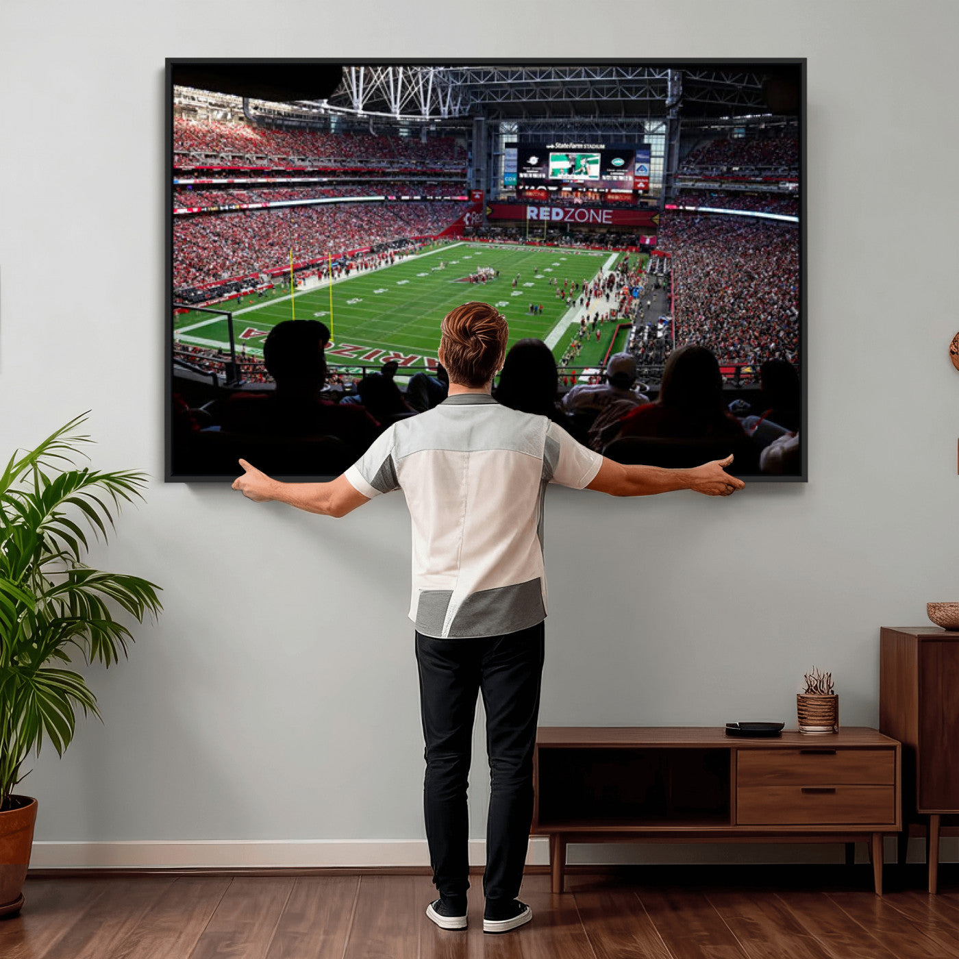 84196298-MGV-CV-36X24 - State Farm Stadium Canvas Wall Art, Arizona Cardinals Football Stadium Print, Glendale NFL Arena Photography Artwork