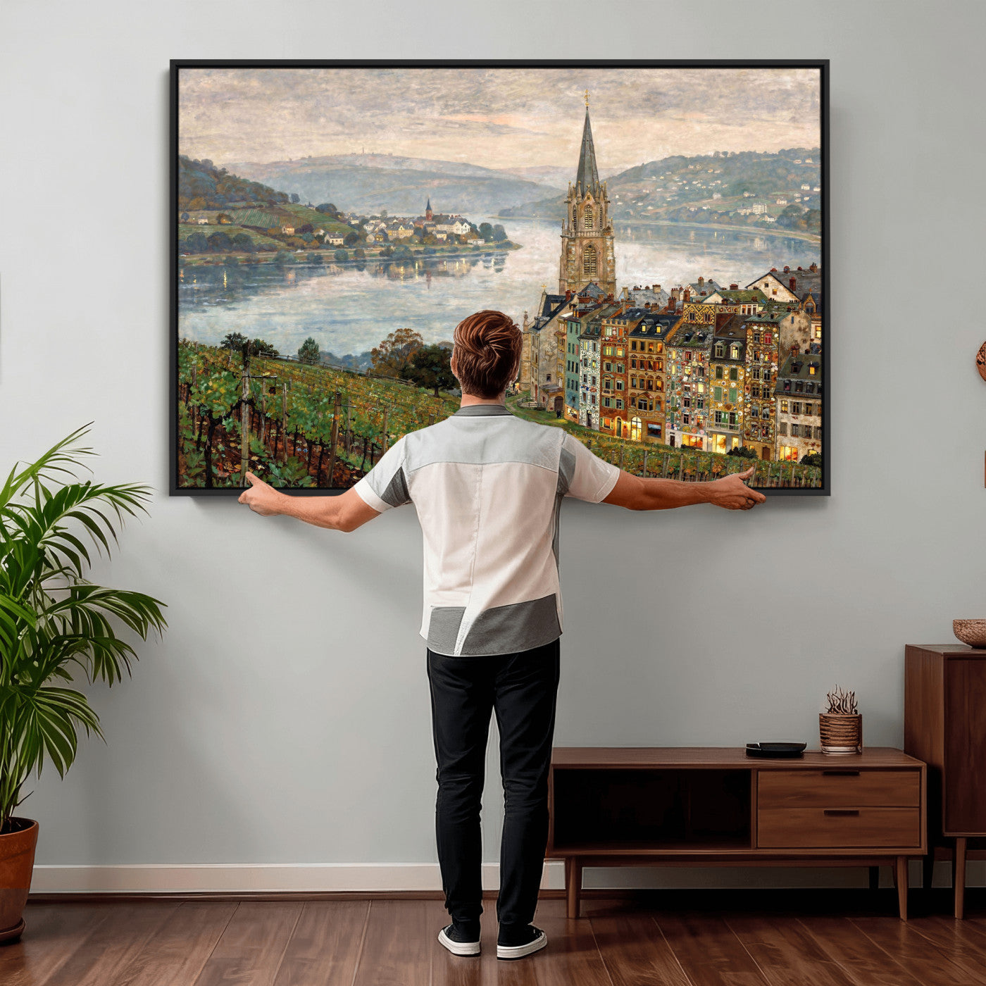 62626662-MGV-CV-36X24 - Mosel City Mosel River by Nicolai Astudin Wall Art Canvas Print