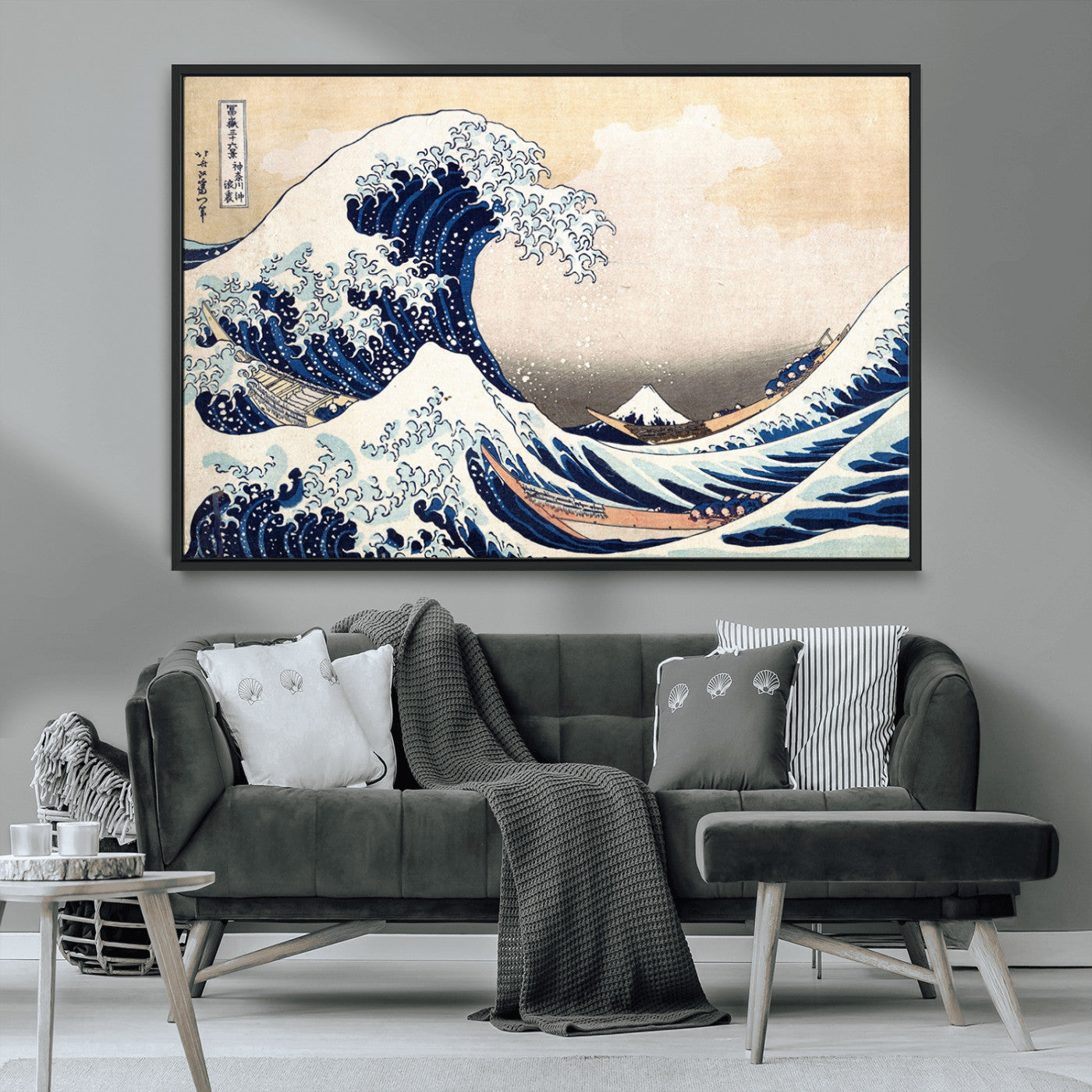 35635-MGV-CV-36X24-Wall Art Kanagawa Canvas Artwork Abstract Print