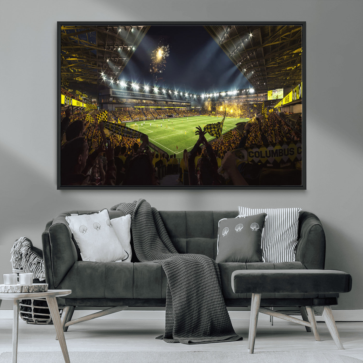 51122-MGV-CV-36X24-Columbus Crew Soccer Team Print - Columbus Crew Stadium Wall Art Canvas Print