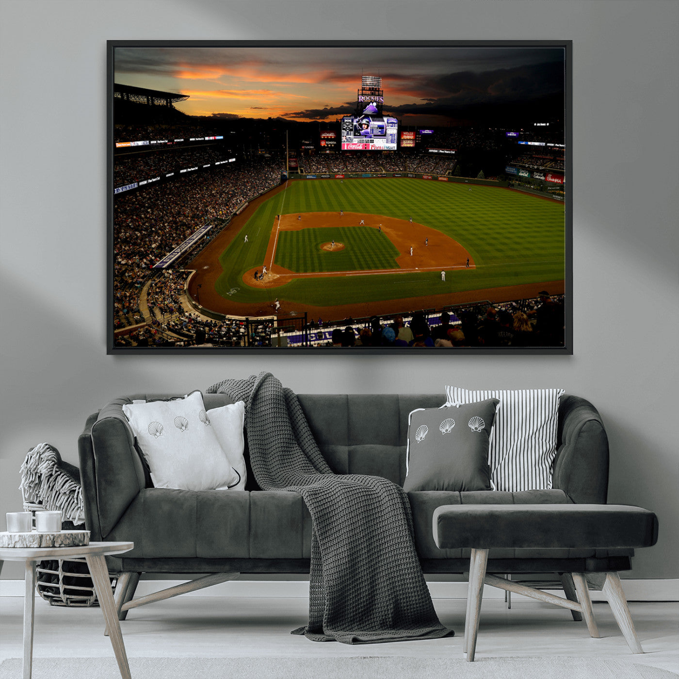 -Colorado Rockies Coors Field Wall Art Canvas Print - MLB Baseball Stadium