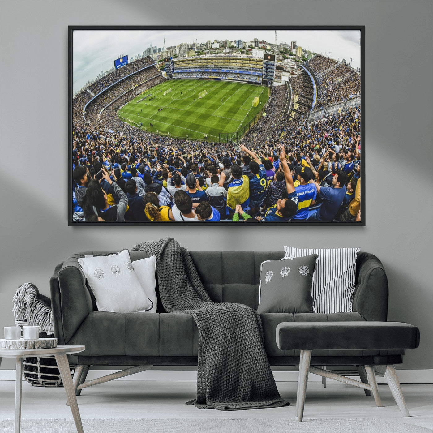 63839-MGV-CV-36X24-Boca Juniors Soccer Team Print Wall Art - Buenos Aires Bombonera Stadium Canvas Print