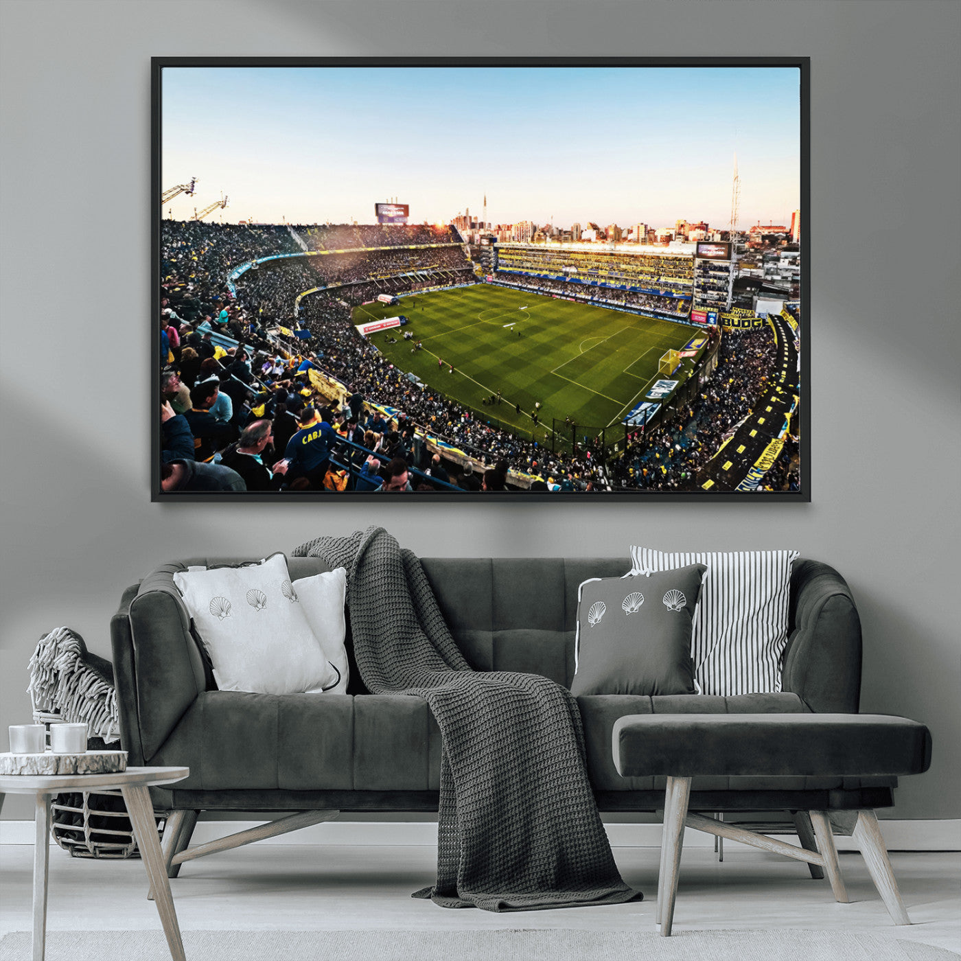 50105-MGV-CV-36X24-Boca Juniors Soccer Team Print - Buenos Aires Bombonera Stadium Wall Art Canvas Print