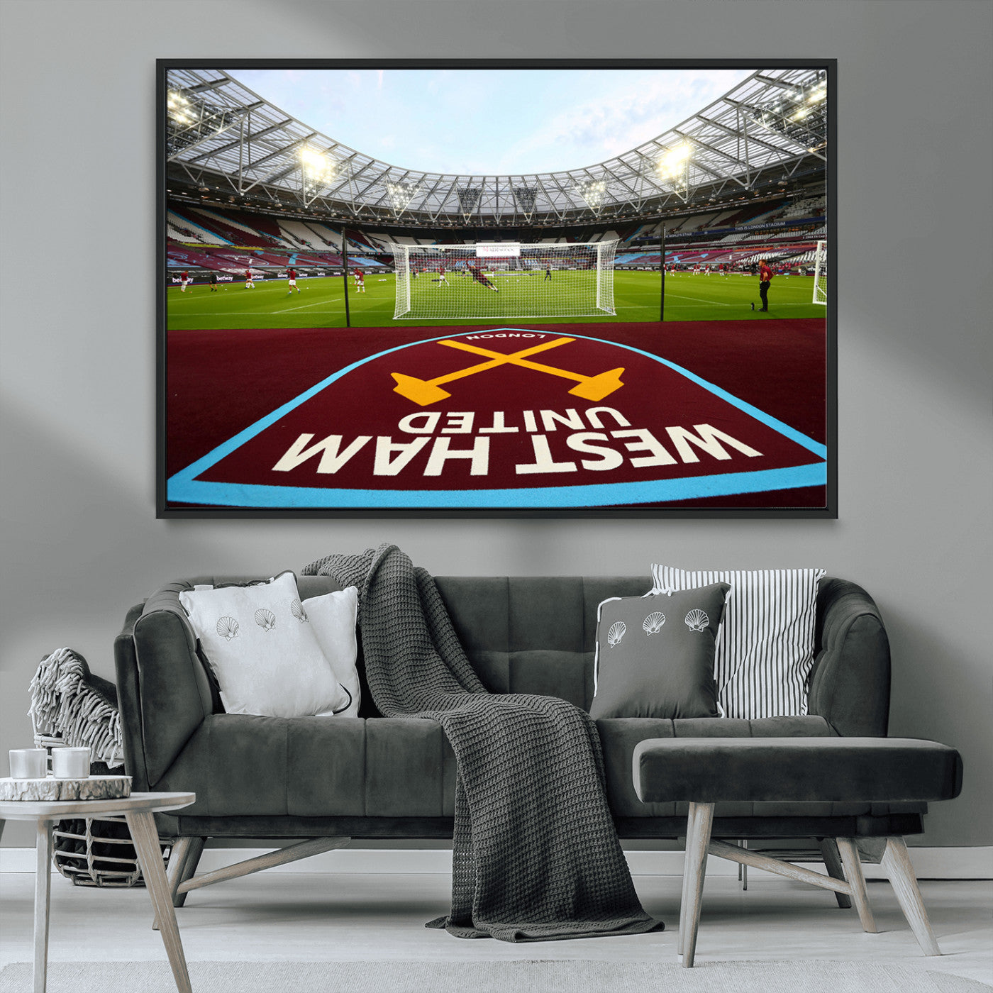 77367-MGV-CV-36X24-West Ham United FC Stadium Canvas Wall Art – London Stadium Football Print – Premier League Team