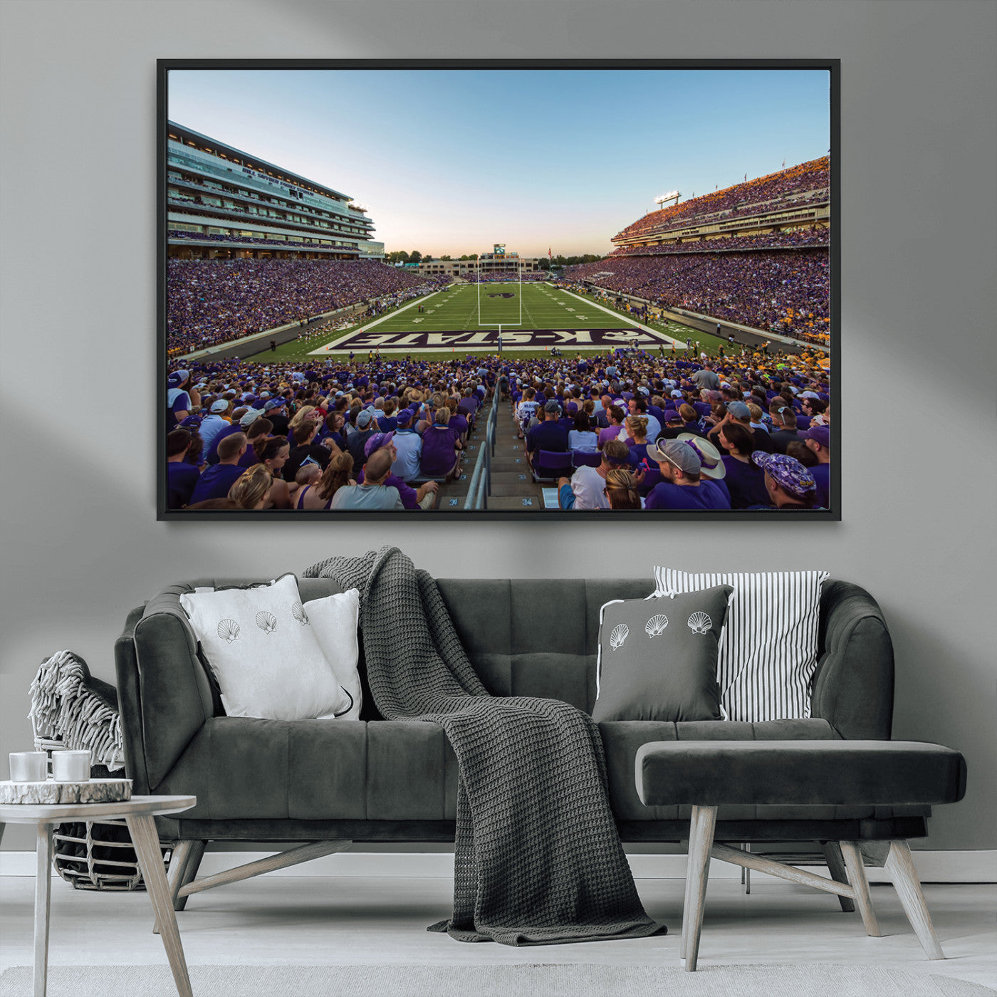 82792-MGV-CV-36X24-Kansas State University Wildcats Football Team Print - Manhattan Bill Snyder Family Football Stadium