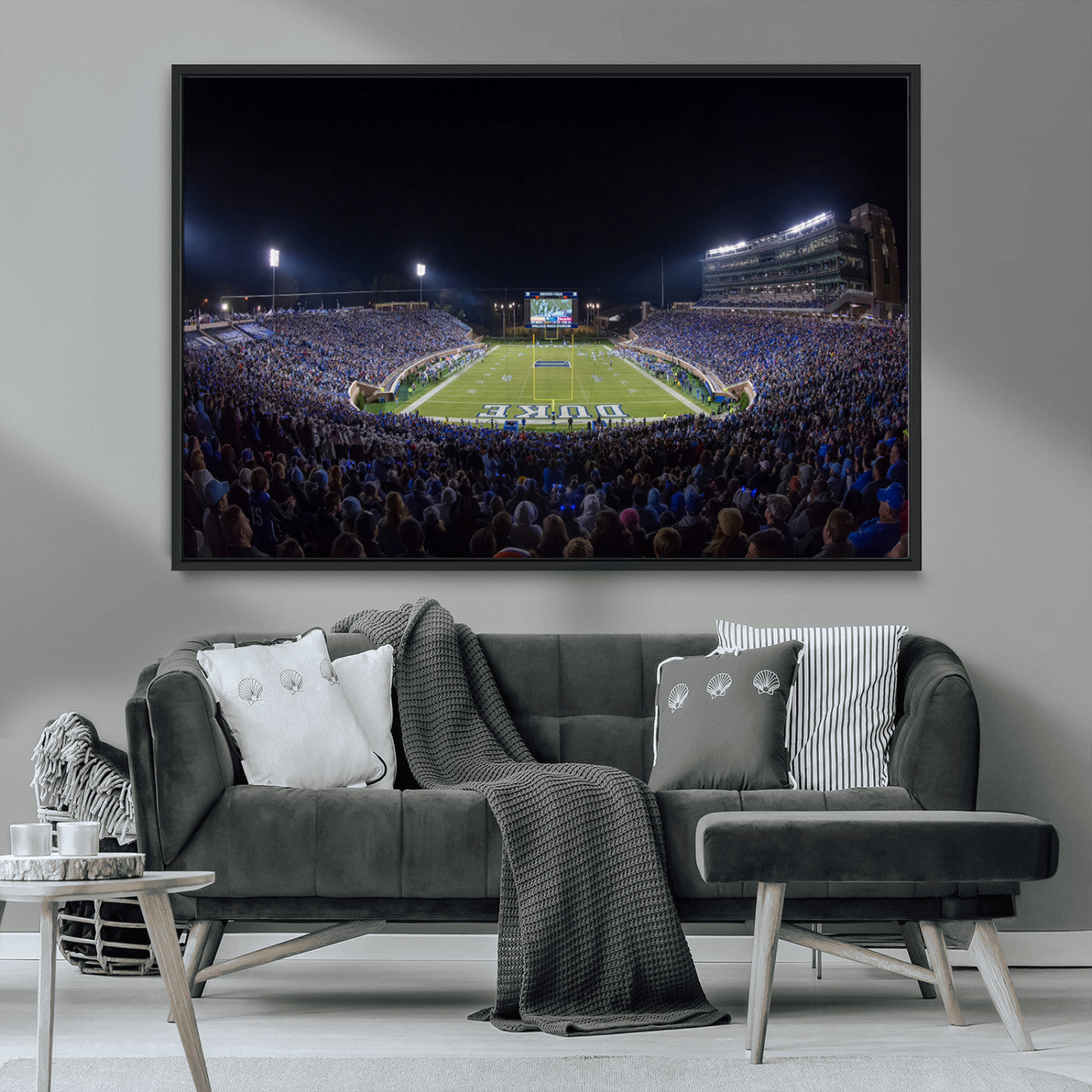21070-MGV-CV-36X24-Duke University Blue Devils Football Team Print - Durham Wallace Wade Stadium Wall Art Canvas Print