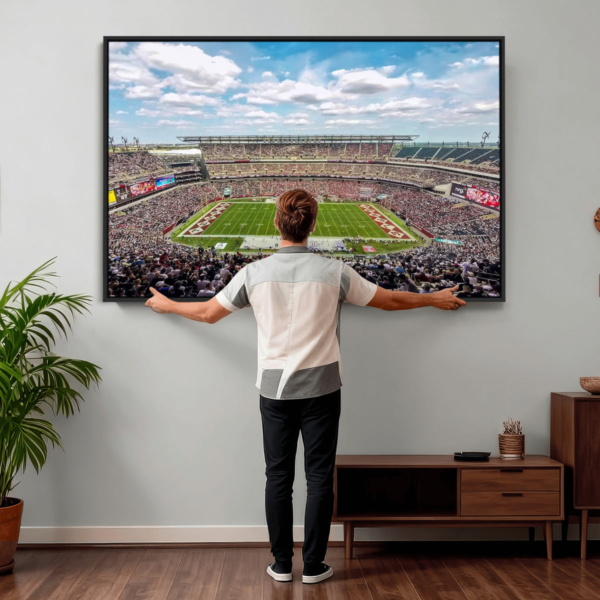 29243-PAN-FL-20X10 - The Temple University Owls Athletics Team Print - Philadelphia Lincoln Financial Field Stadium Wall