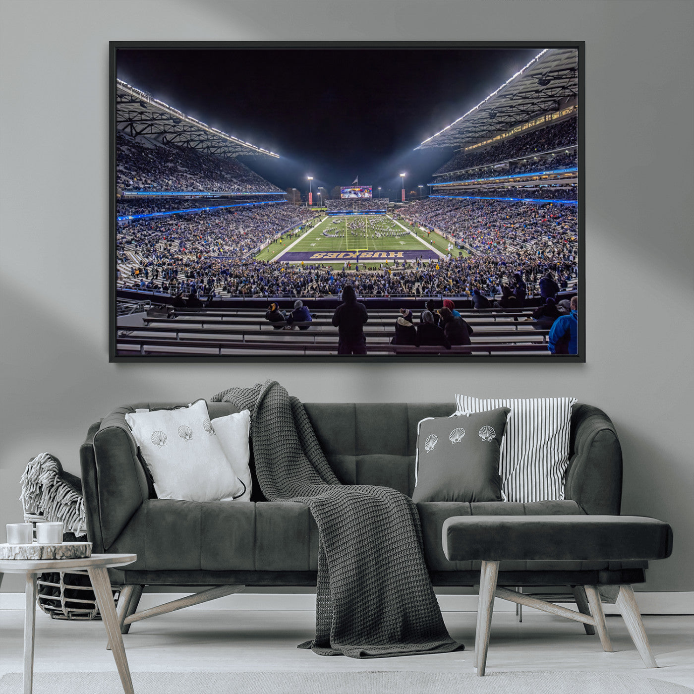 -The University of Washington Huskies Football Team Print - Seattle Husky Stadium Wall Art Canvas