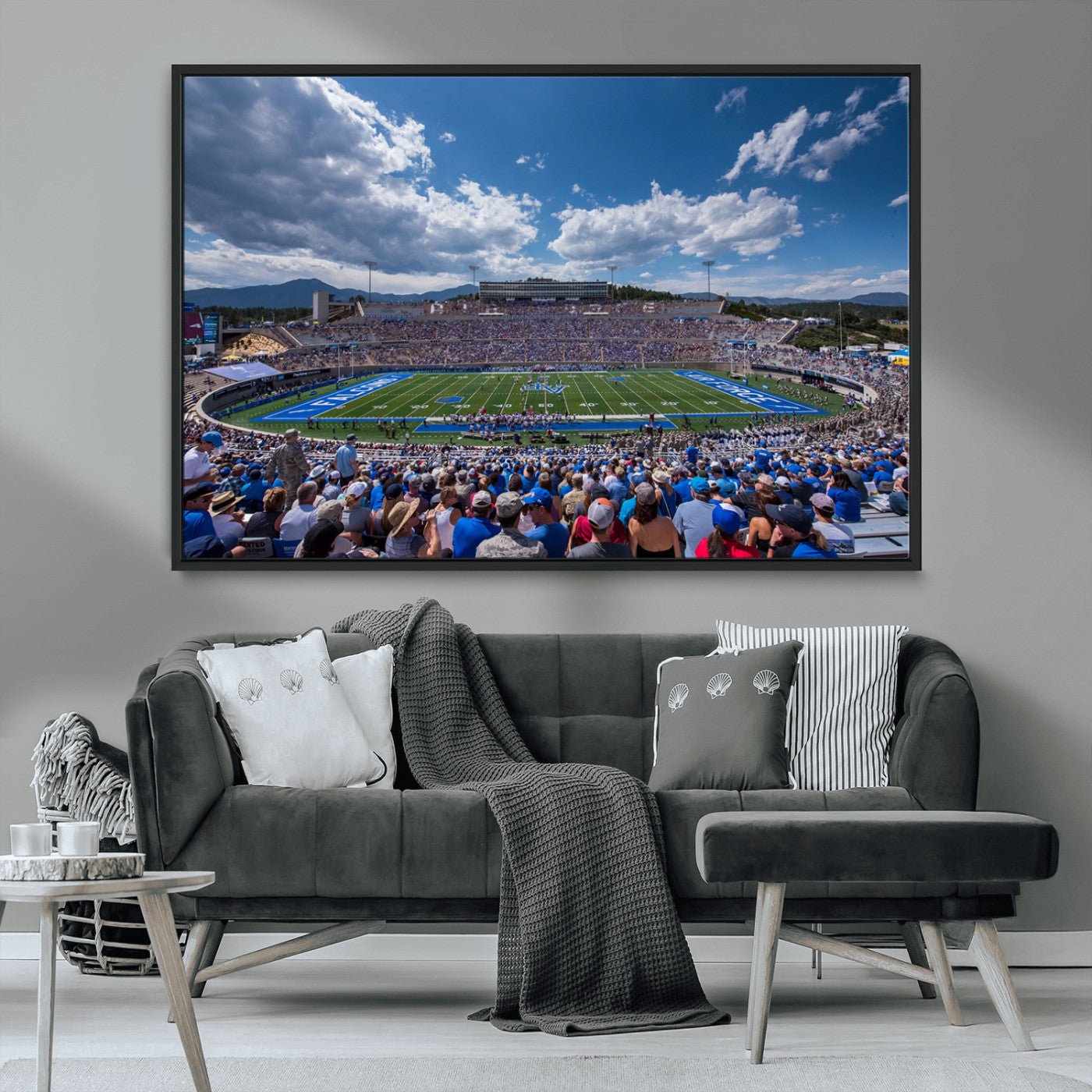 59281-MGV-CV-36X24-Air Force Falcons Football Team Print - Colorado Springs Falcon Stadium Wall Art Canvas Print