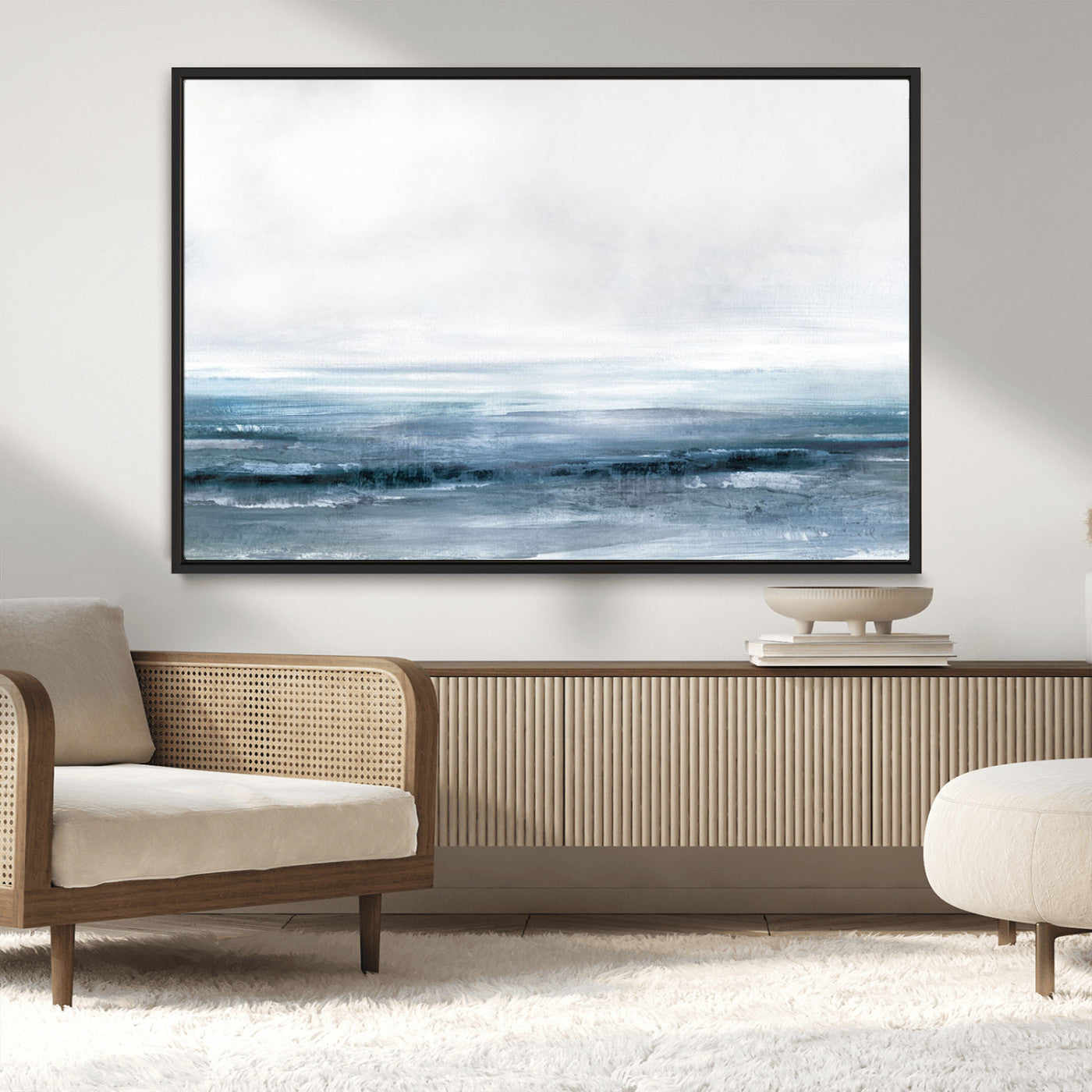 65702-MGV-CV-36X24-Blue Ocean Abstract Artwork Wall Art Canvas Print