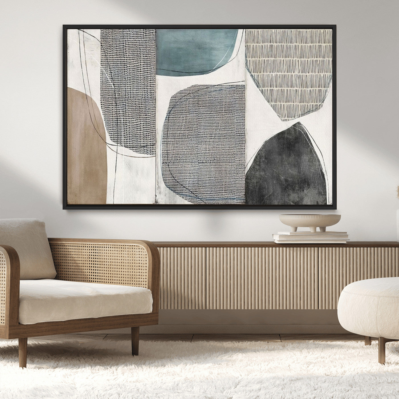 -Canvas Print Wall Art Abstract Art Boho, Framed Boho Decor Canvas Print