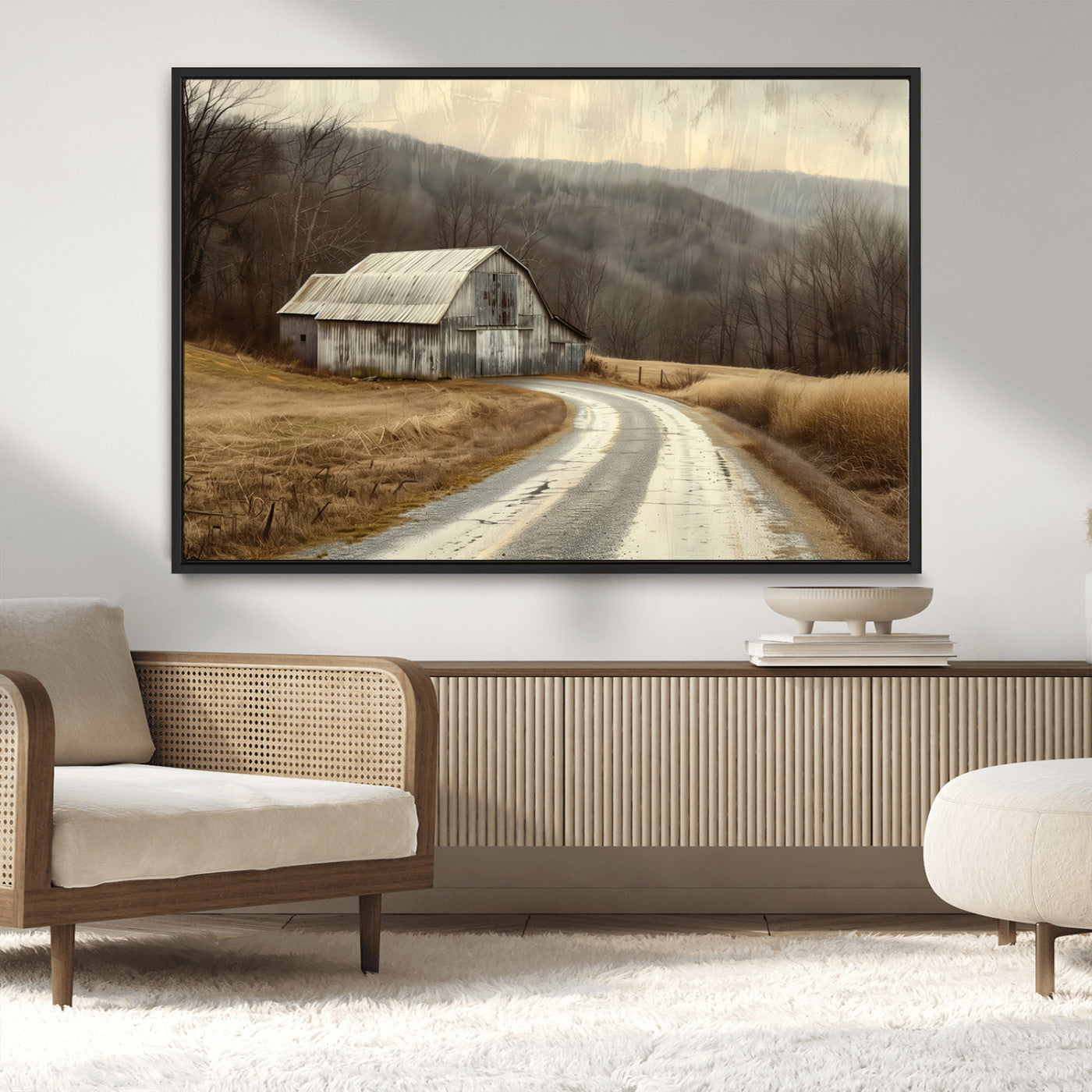 10376-MGV-CV-36X24-Vintage Barn for Farmhouse Wall Decor Canvas Print