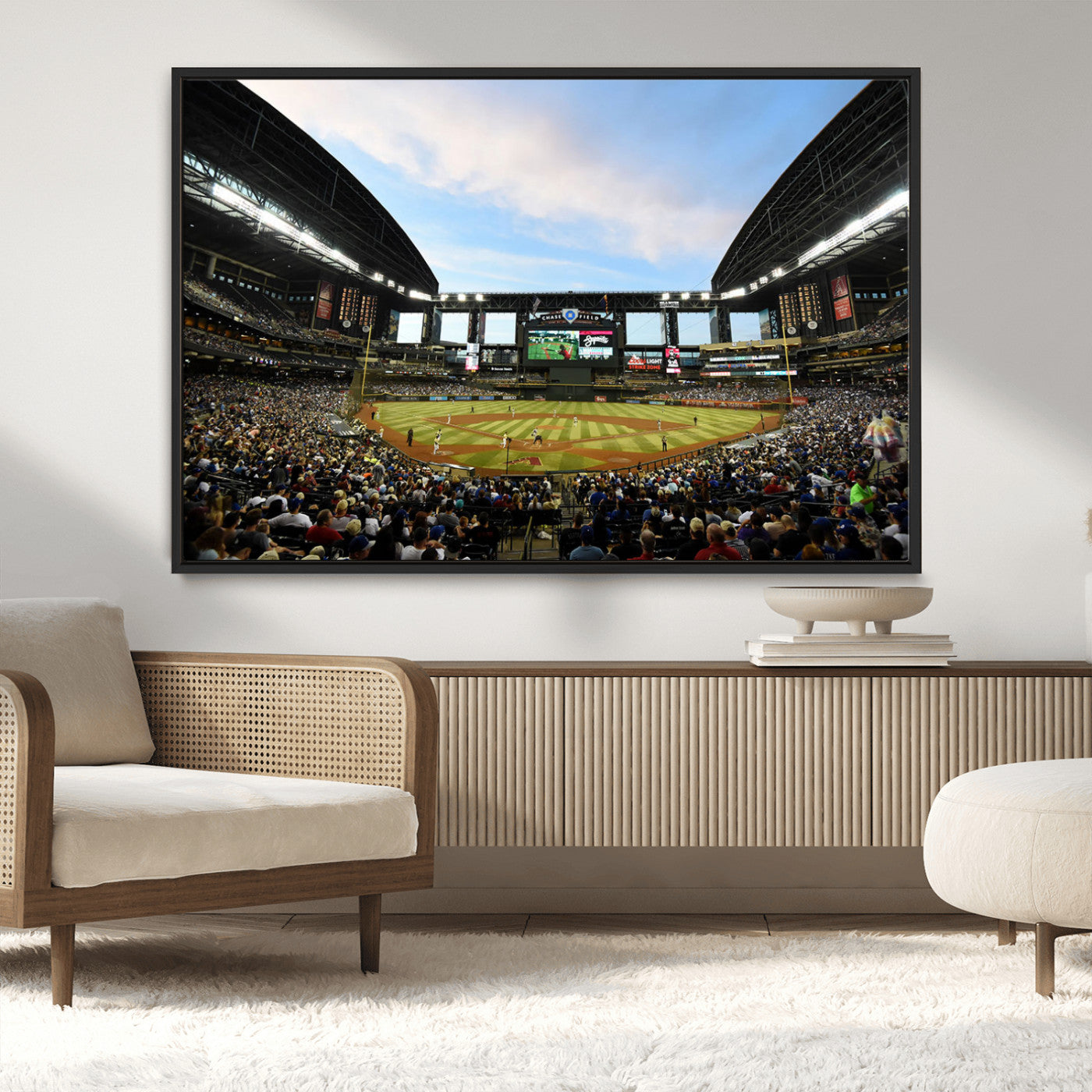 92672-MGV-CV-36X24-Arizona Diamondbacks Team Print - Phoenix Chase Field Stadium Wall Art Canvas Print