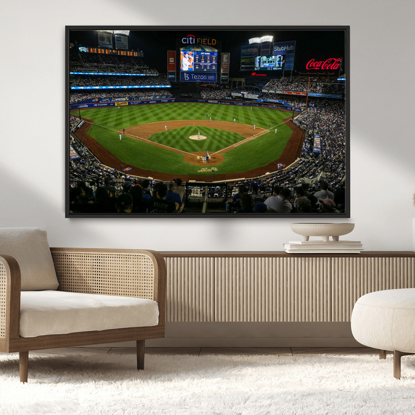25148-MGV-CV-36X24-Los Angeles Dodgers Baseball Team Print - California Dodger Stadium Wall Art Canvas Print