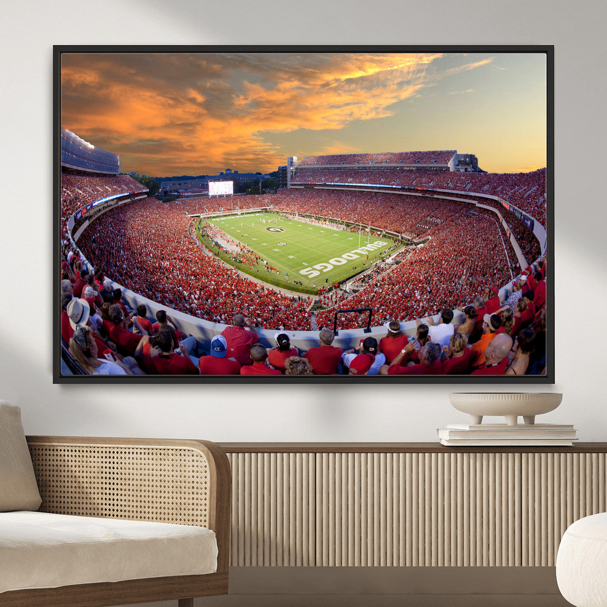 73680988-MGV-FC-36X24 - Dooley Stadium Wall Art, Sports Arena Canvas Print, Dooley Field Sanford Stadium Artwork for Home, Office