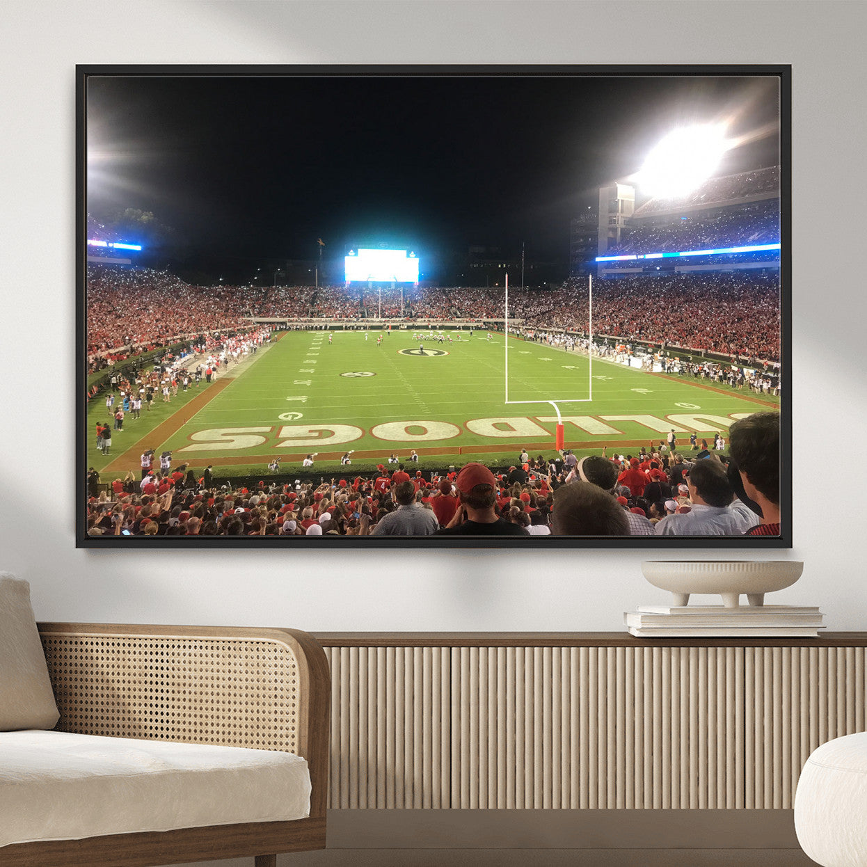 16230786-MGV-FC-36X24 - Dooley Stadium Wall Art, Sports Arena Panoramic Canvas Print, Modern Stadium Landscape Artwork for Home, Office