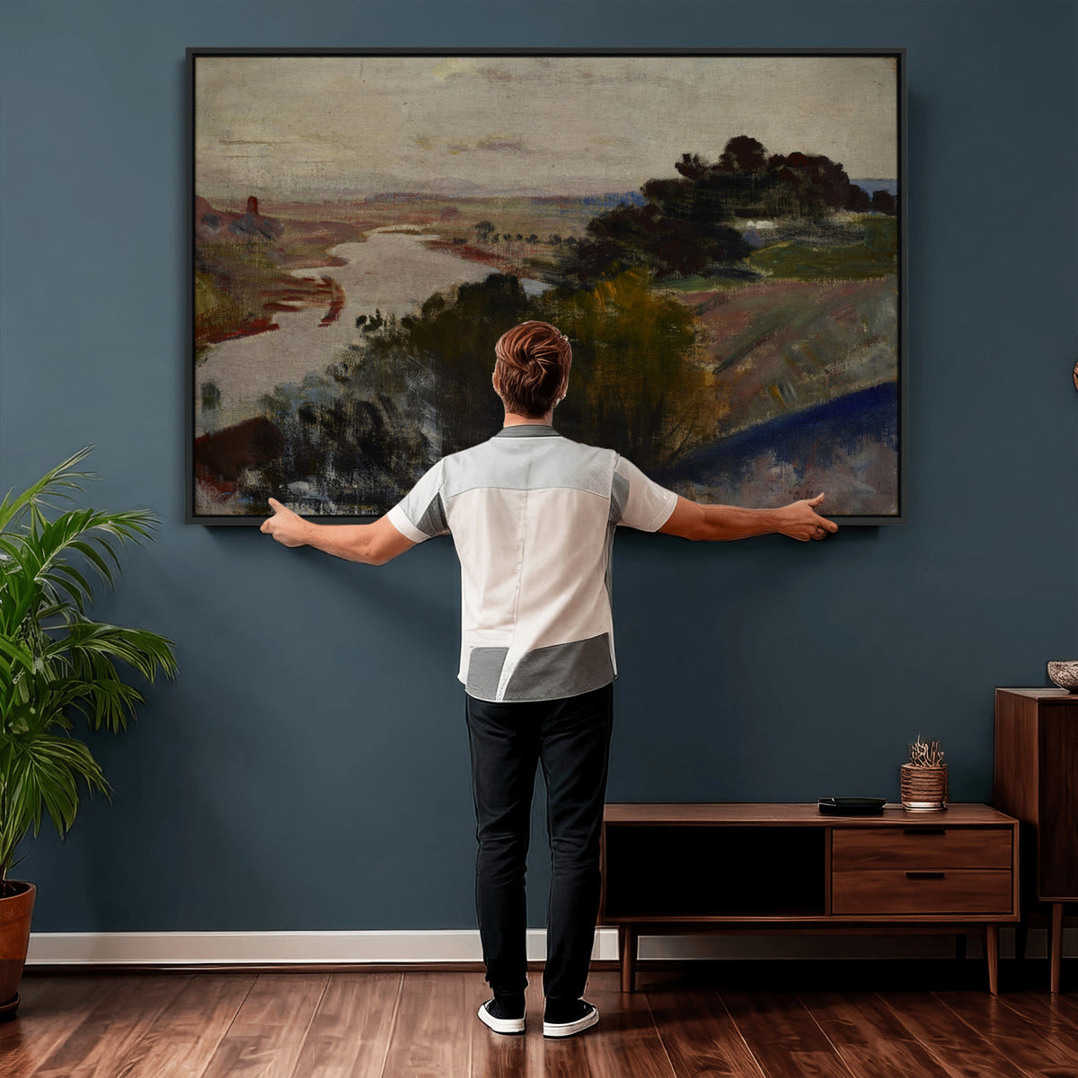 55507874-_Poster-30x20 - Jacek Malczewski Landscape at the Vistula Wall Art Canvas Print
