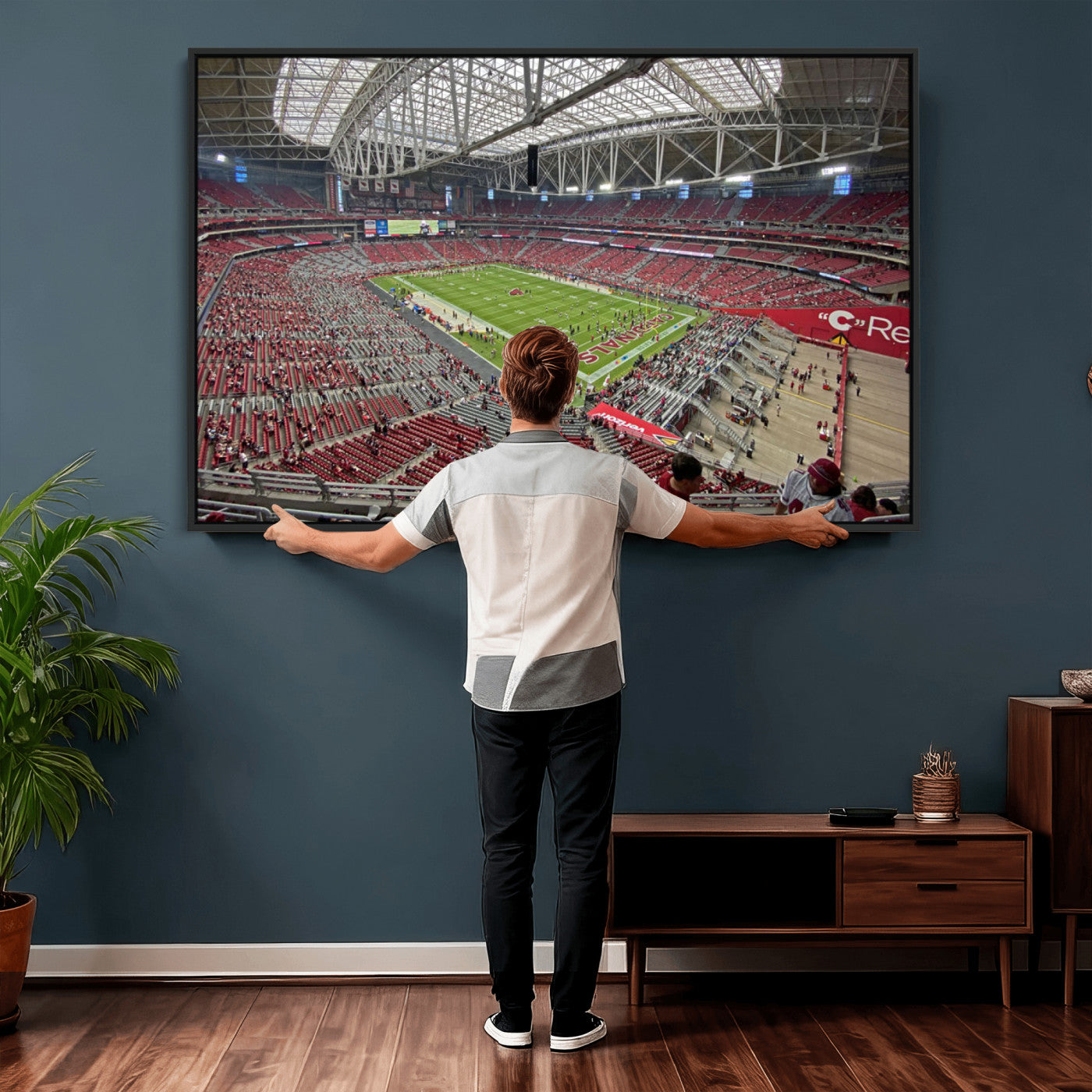 30579717-MGV-CV-36X24 - State Farm Stadium Canvas Wall Art, Arizona Cardinals Football Stadium Print, Glendale NFL Arena Panorama Artwork