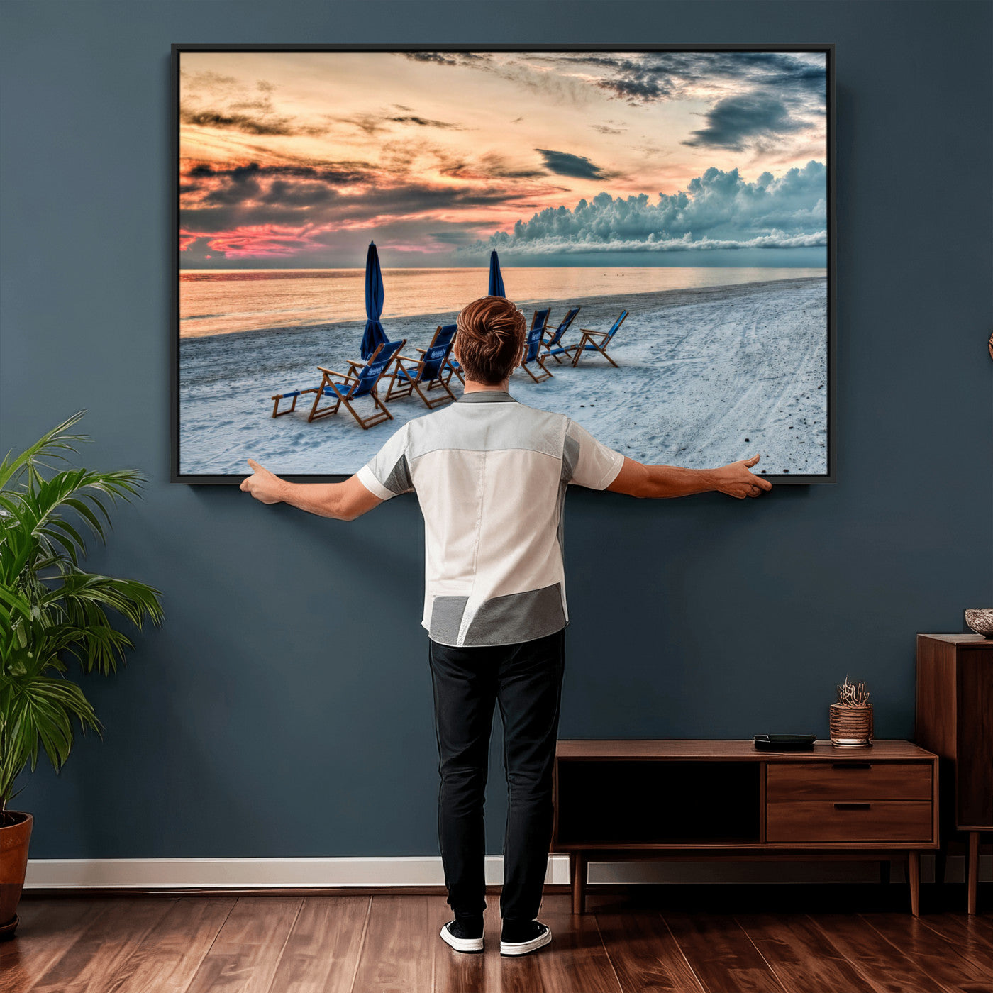 17237006-MGV-CV-36X24 - Serene Gulf Solitude Wall Art Canvas Print
