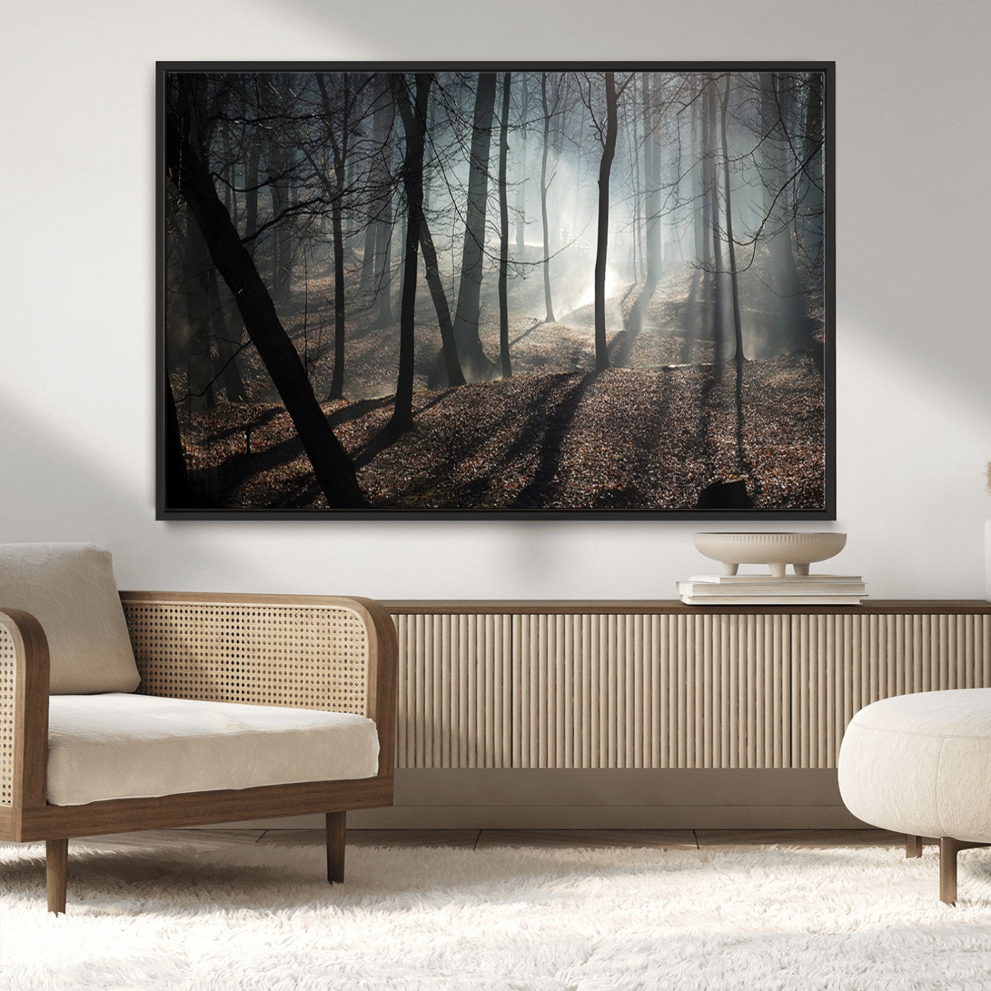 -Dark Family and Tree Wall Art Canvas Print