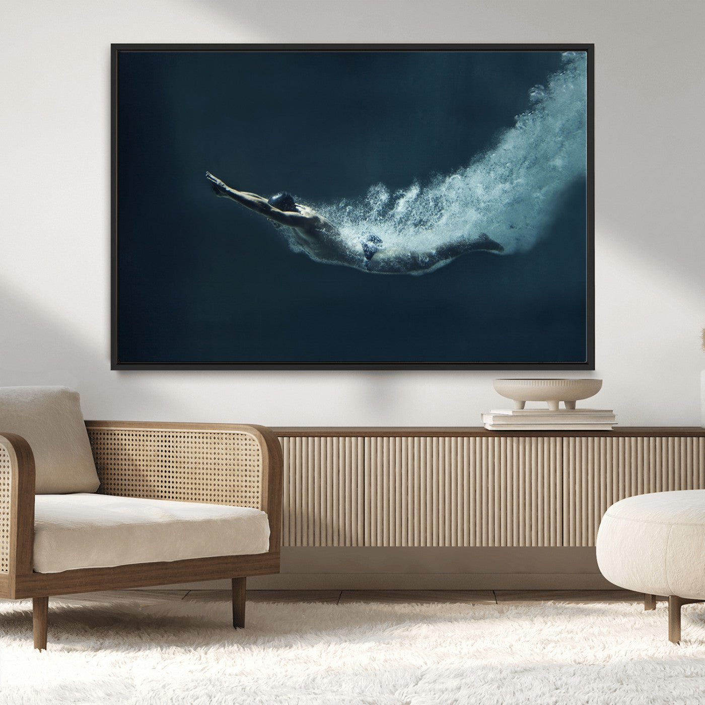 48463-MGV-CV-36X24-Swimmer Wall Art Canvas Print