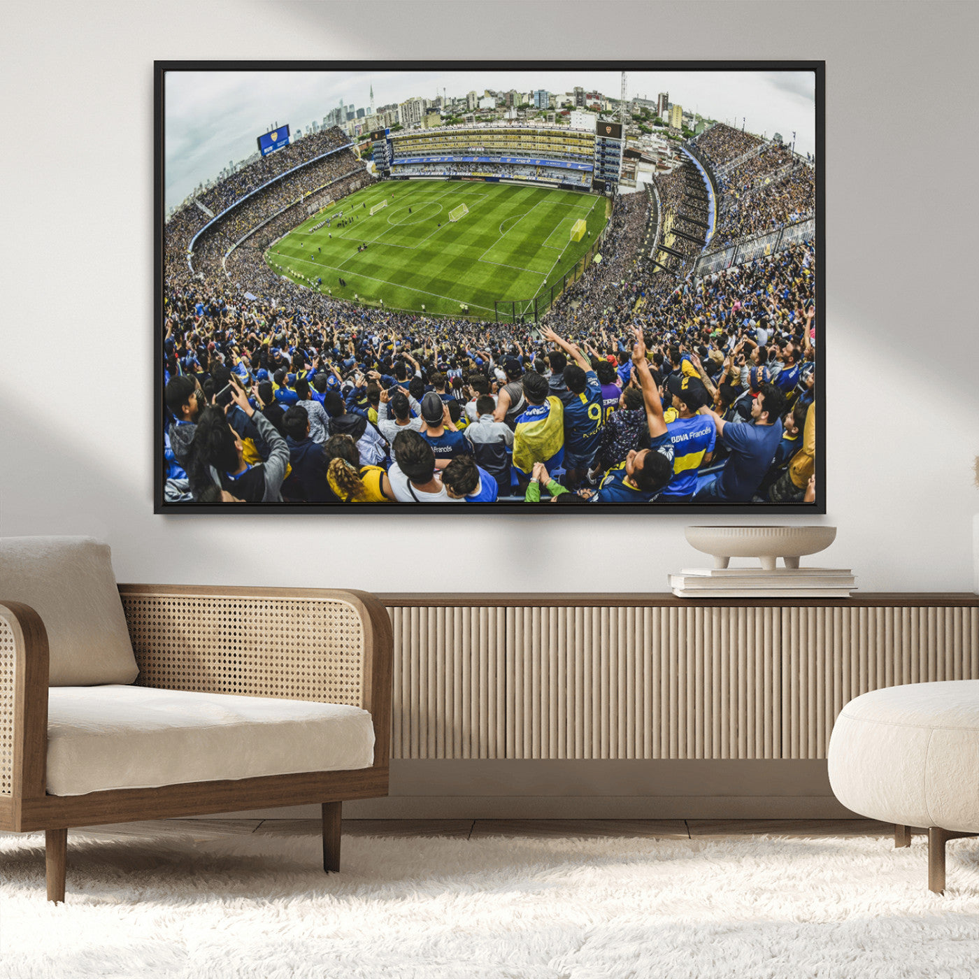 63839-MGV-CV-36X24-Boca Juniors Soccer Team Print Wall Art - Buenos Aires Bombonera Stadium Canvas Print