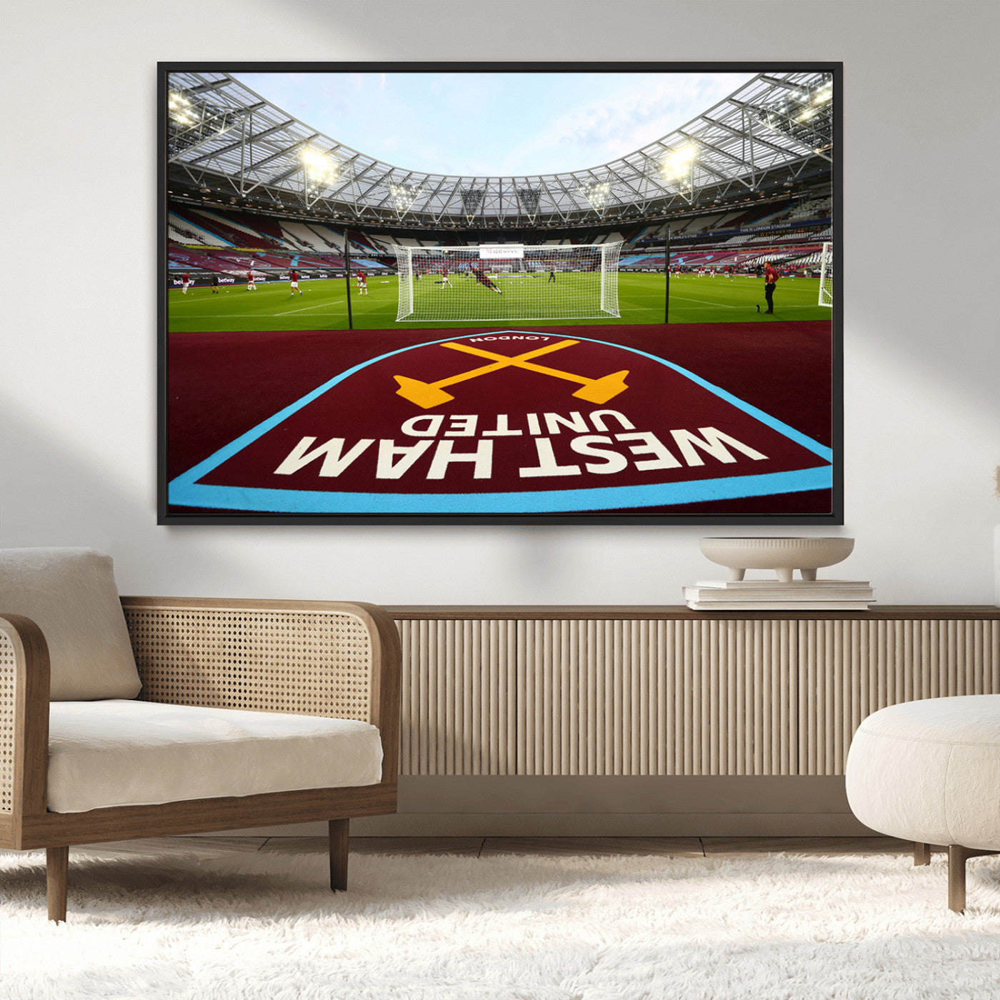 77367-MGV-CV-36X24-West Ham United FC Stadium Canvas Wall Art – London Stadium Football Print – Premier League Team