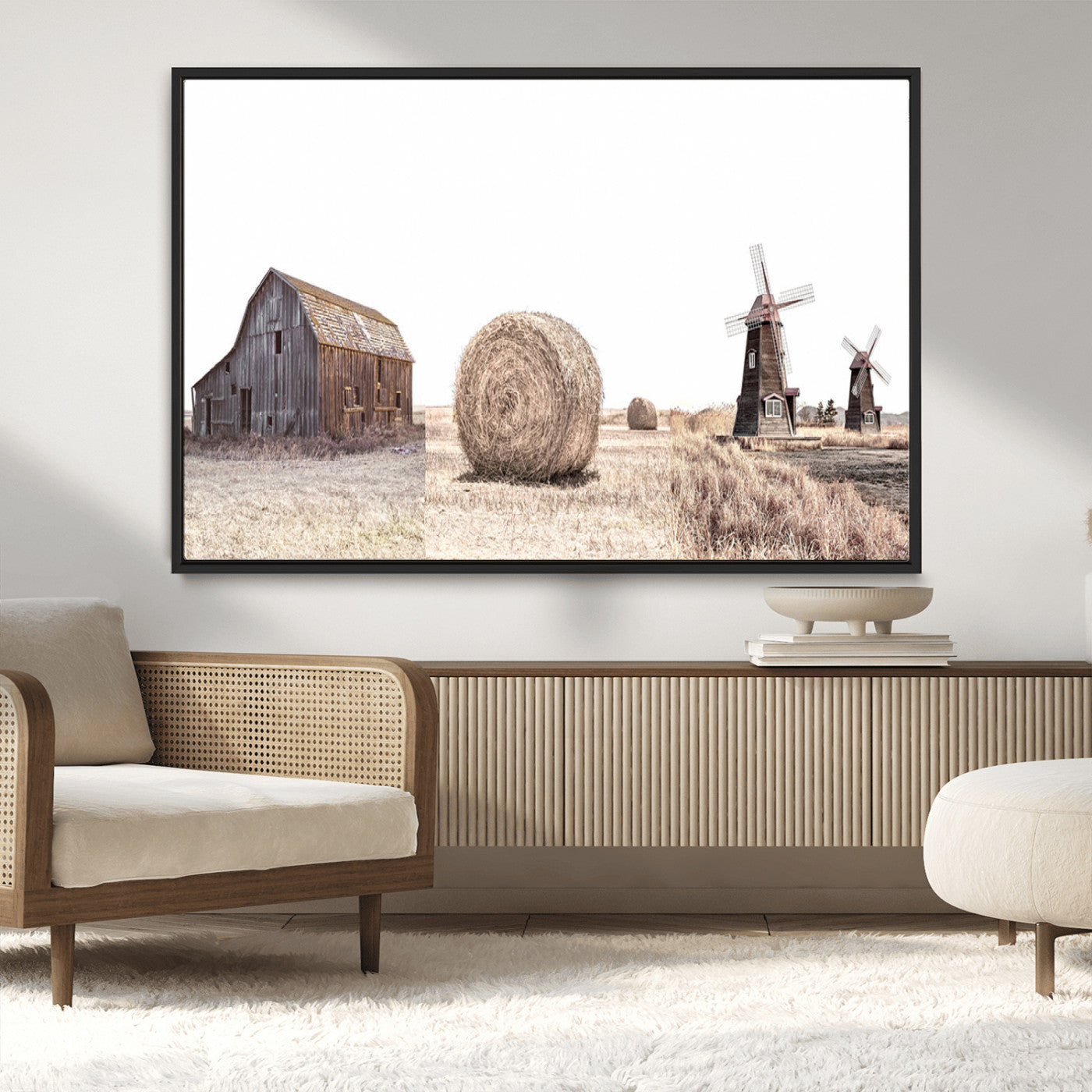 94971-MGV-CV-36X24-Farm Prints Set, Set of 3 Farmhouse Wall Art, Country House Decor