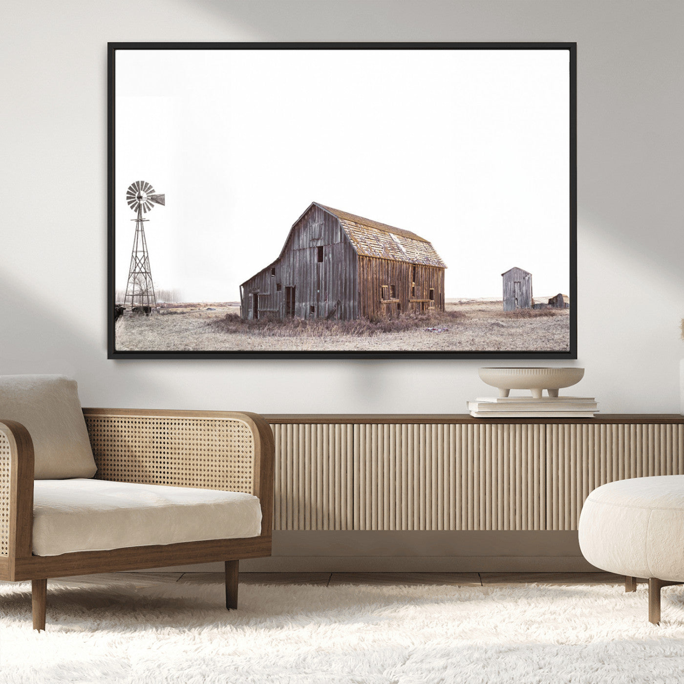 64560-MGV-CV-36X24-Farm Prints Set, Set of 6 Farmhouse Wall Art, Country House Decor