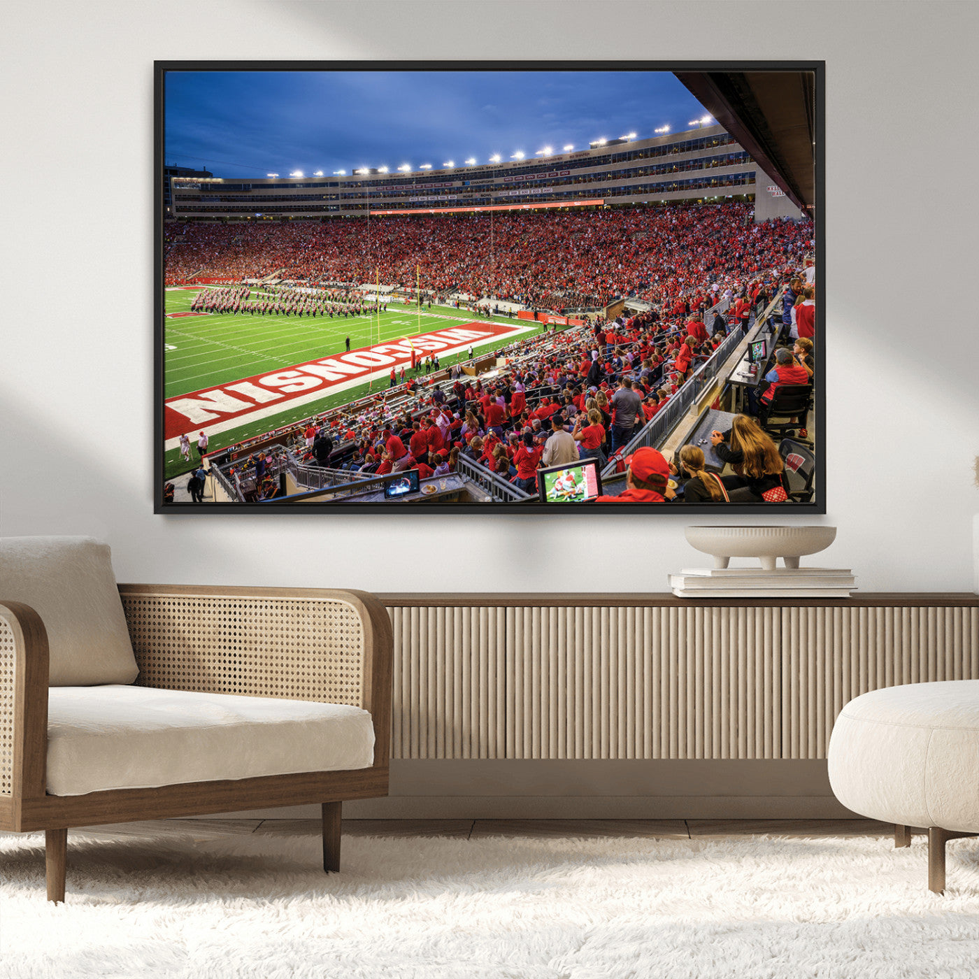 -Wisconsin Badgers Football Team Print - Madison Camp Randall Stadium Wall Art, Wisconsin Badgers